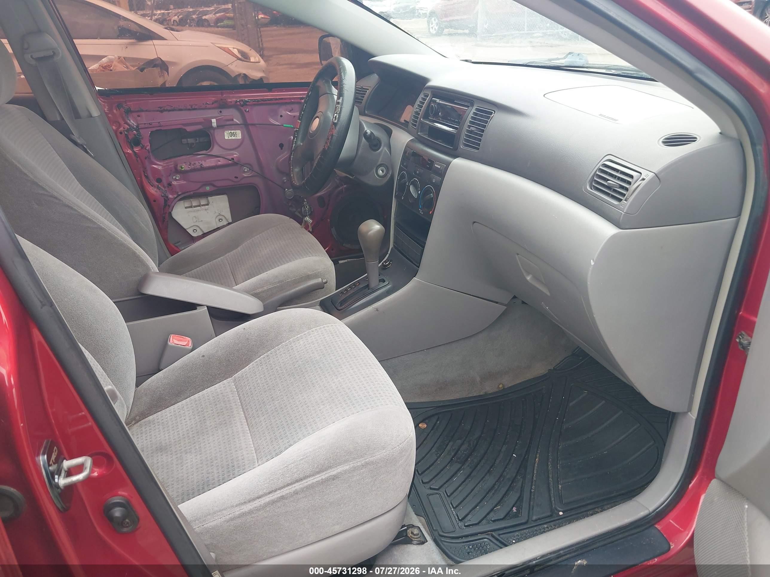 2006 Toyota Corolla Ce Red vin: 2T1BR32E36C608926