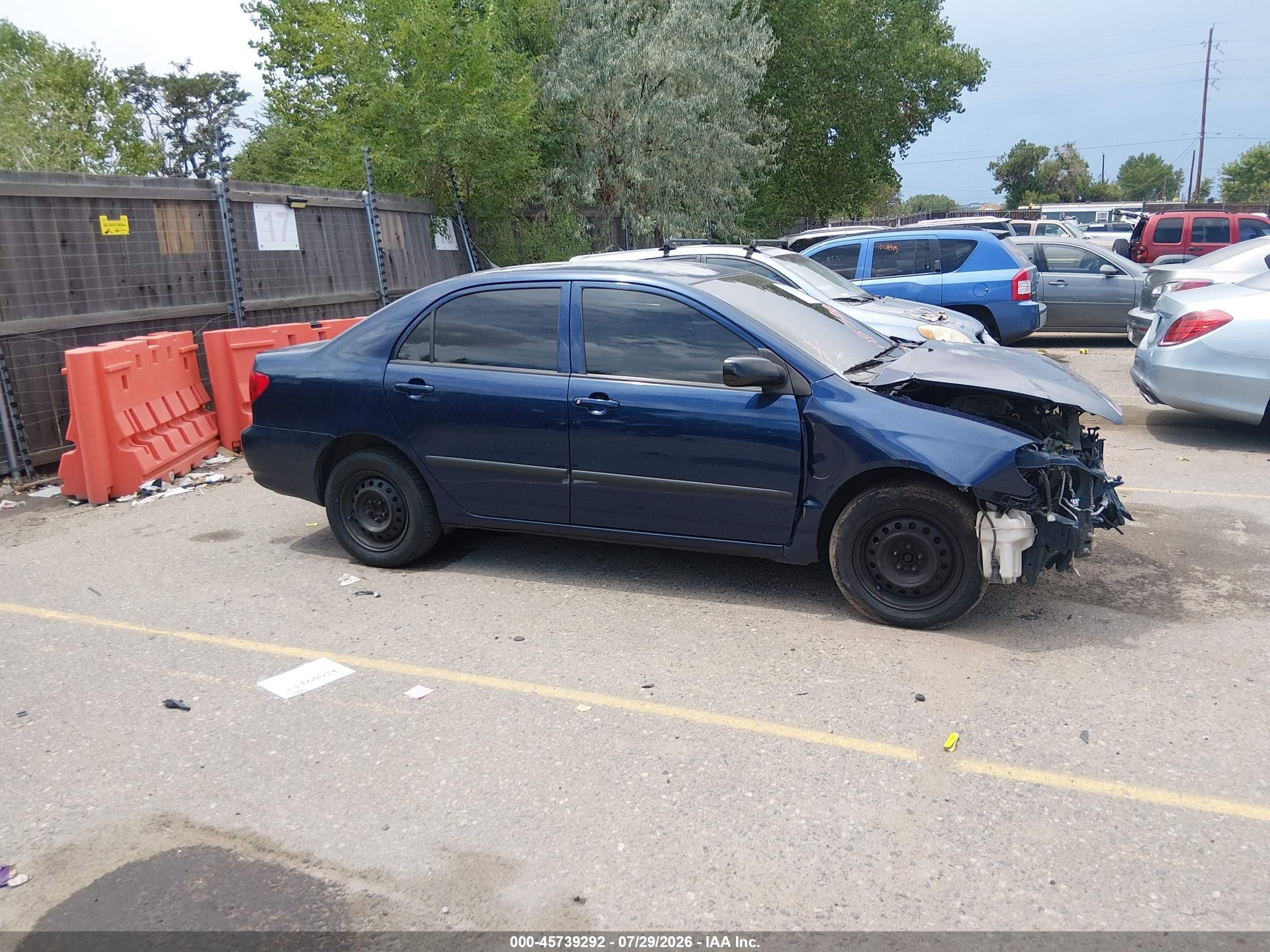 2006 Toyota Corolla Ce Blue vin: 2T1BR32E36C686588