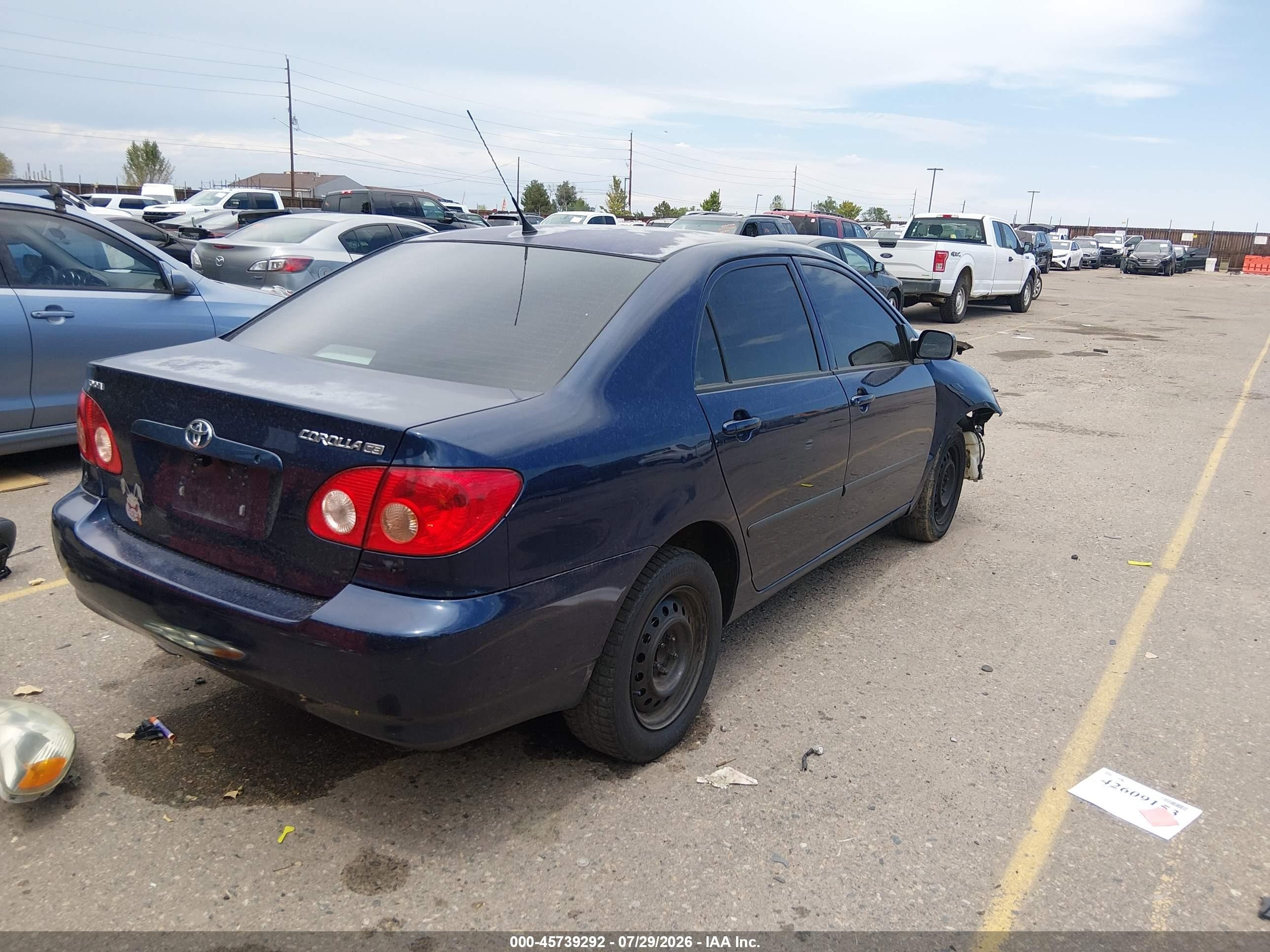 2006 Toyota Corolla Ce Blue vin: 2T1BR32E36C686588