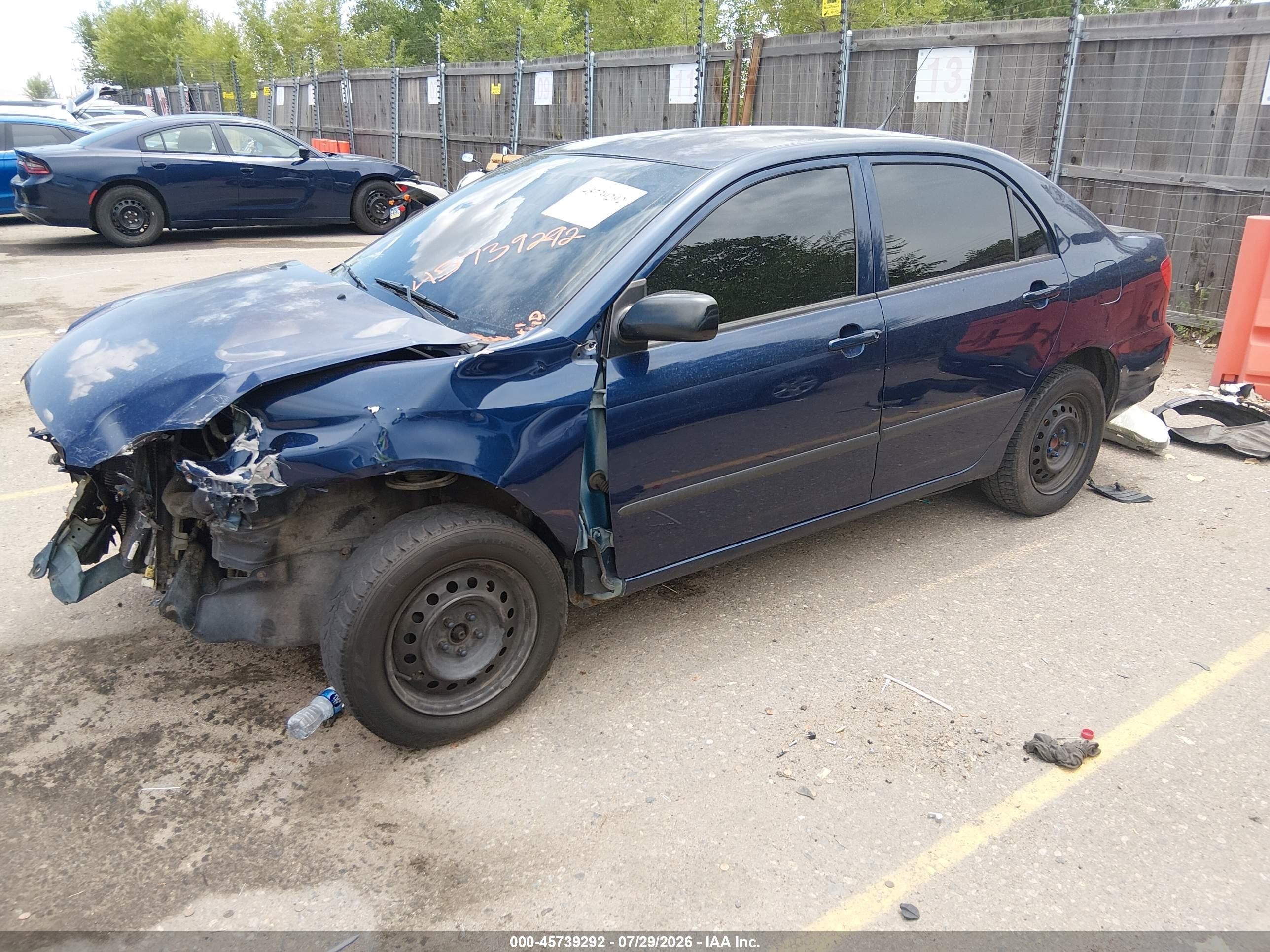 2006 Toyota Corolla Ce Blue vin: 2T1BR32E36C686588