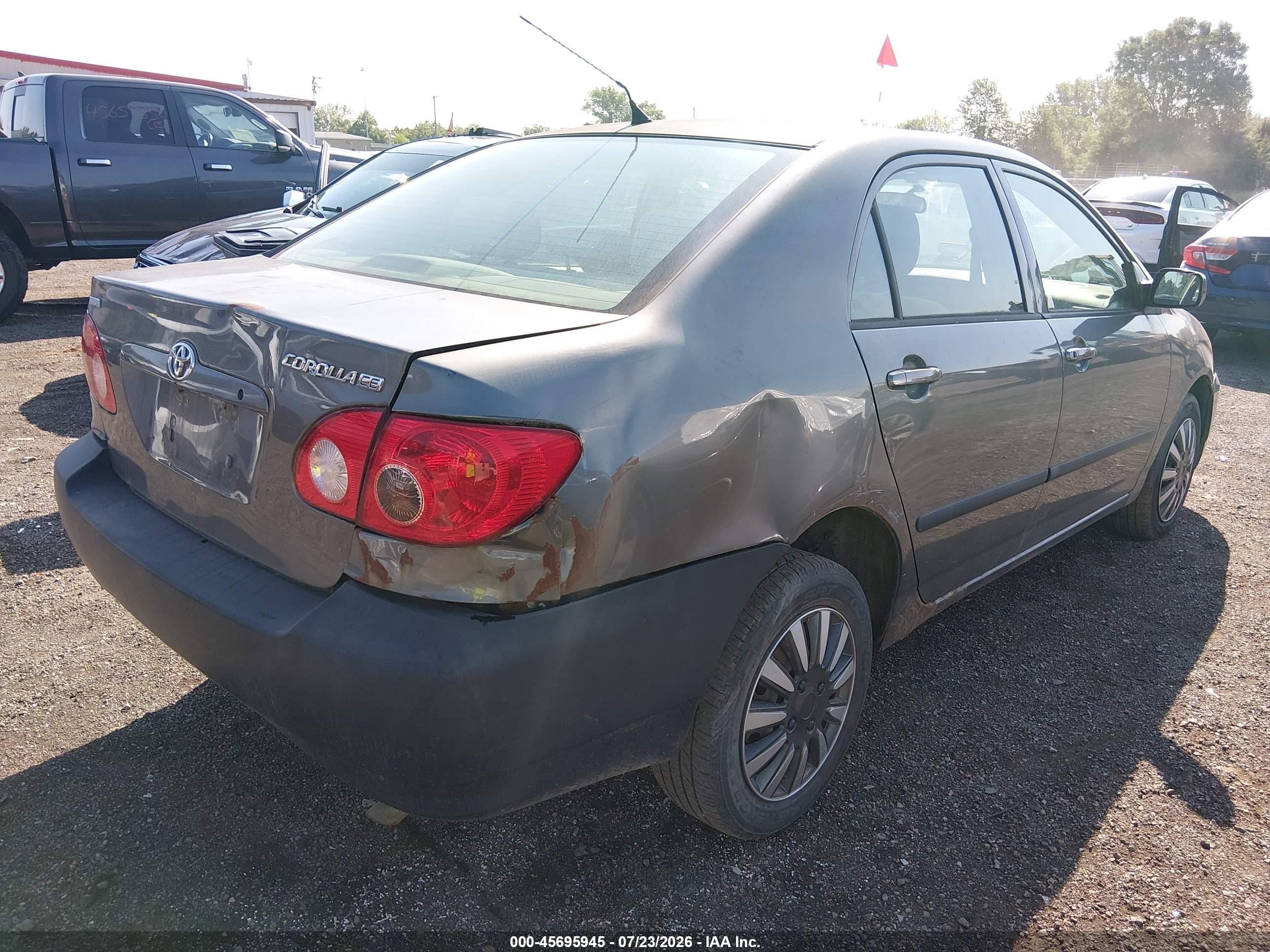 2006 Toyota Corolla Ce Gray vin: 2T1BR32E36C688440