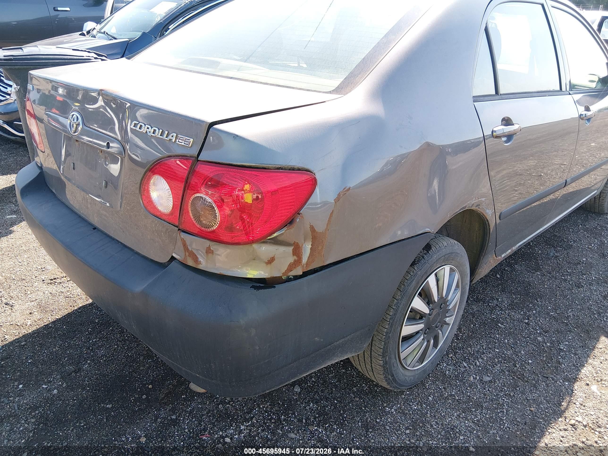 2006 Toyota Corolla Ce Gray vin: 2T1BR32E36C688440