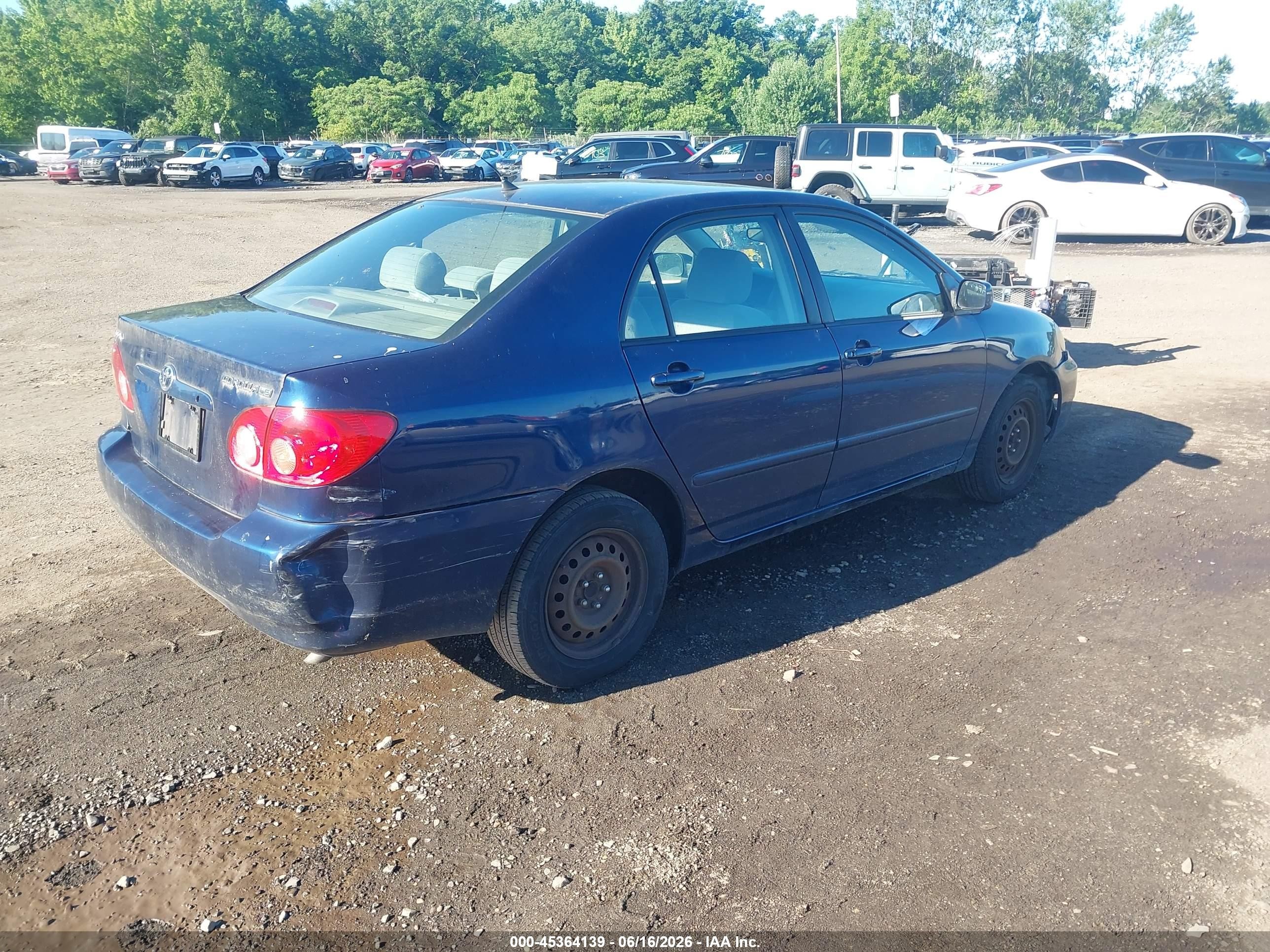 2006 Toyota Corolla Le Dark Blue vin: 2T1BR32E36C692570