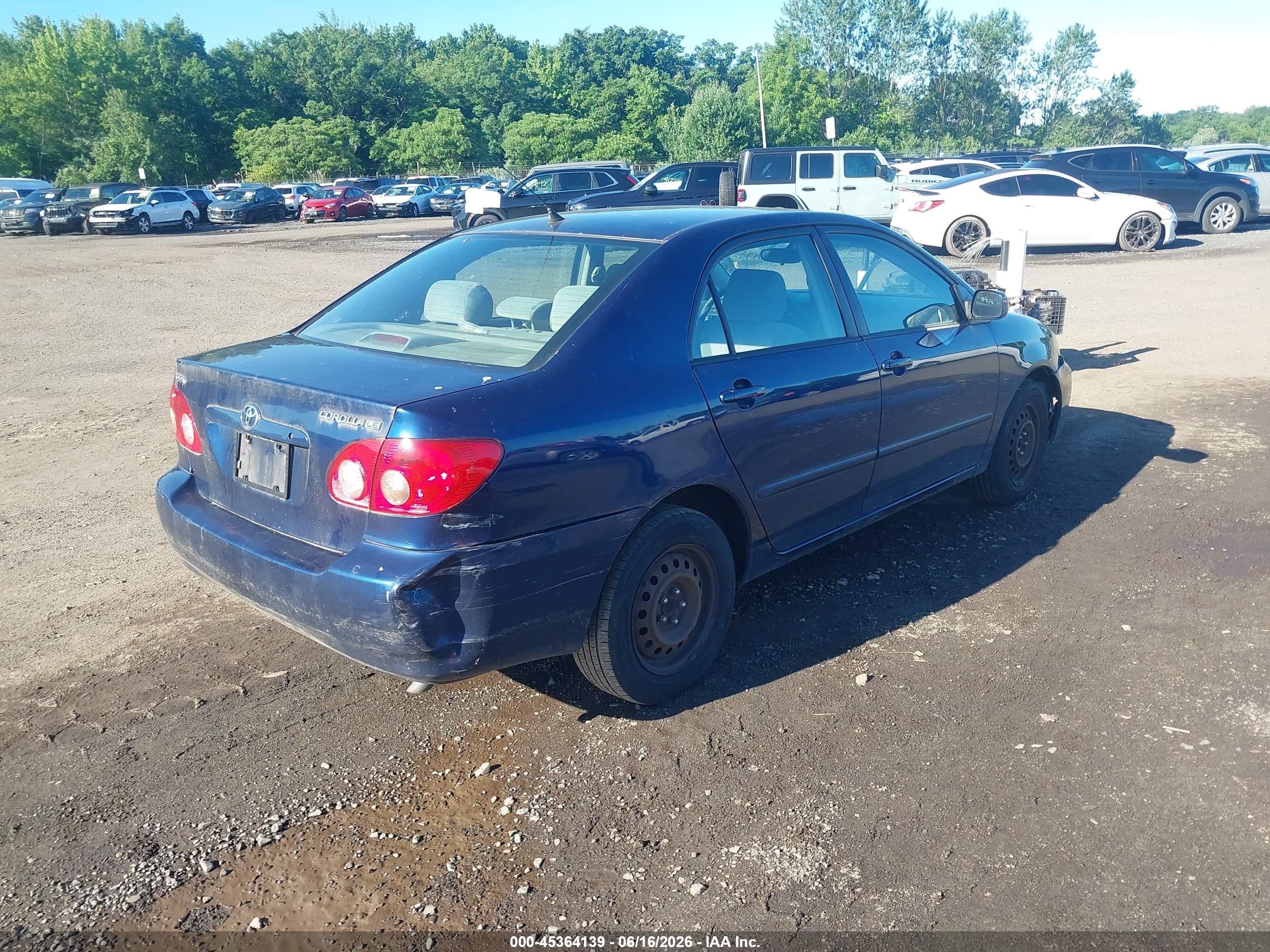 2006 Toyota Corolla Le Dark Blue vin: 2T1BR32E36C692570
