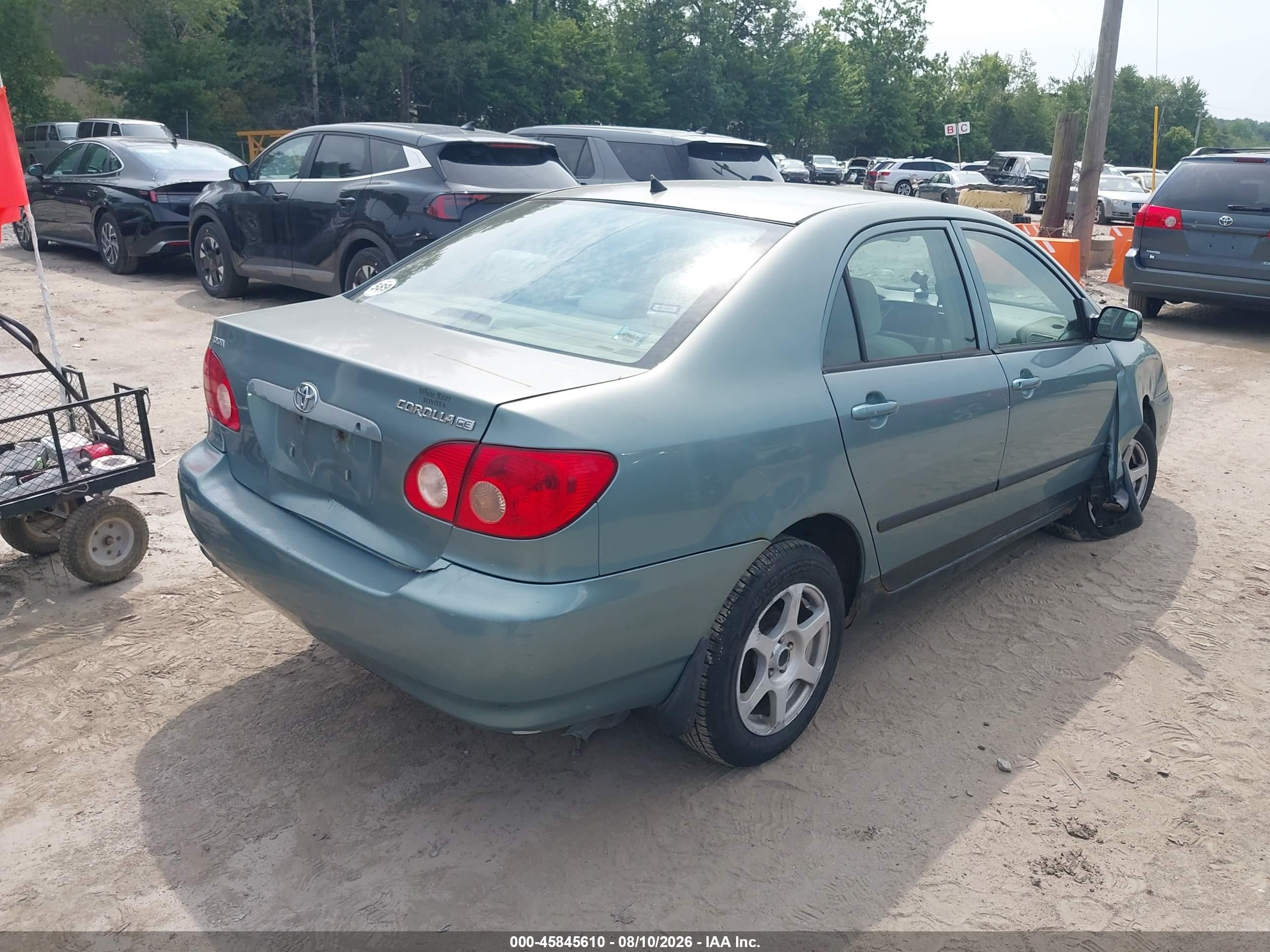 2007 Toyota Corolla Ce Green vin: 2T1BR32E37C726489