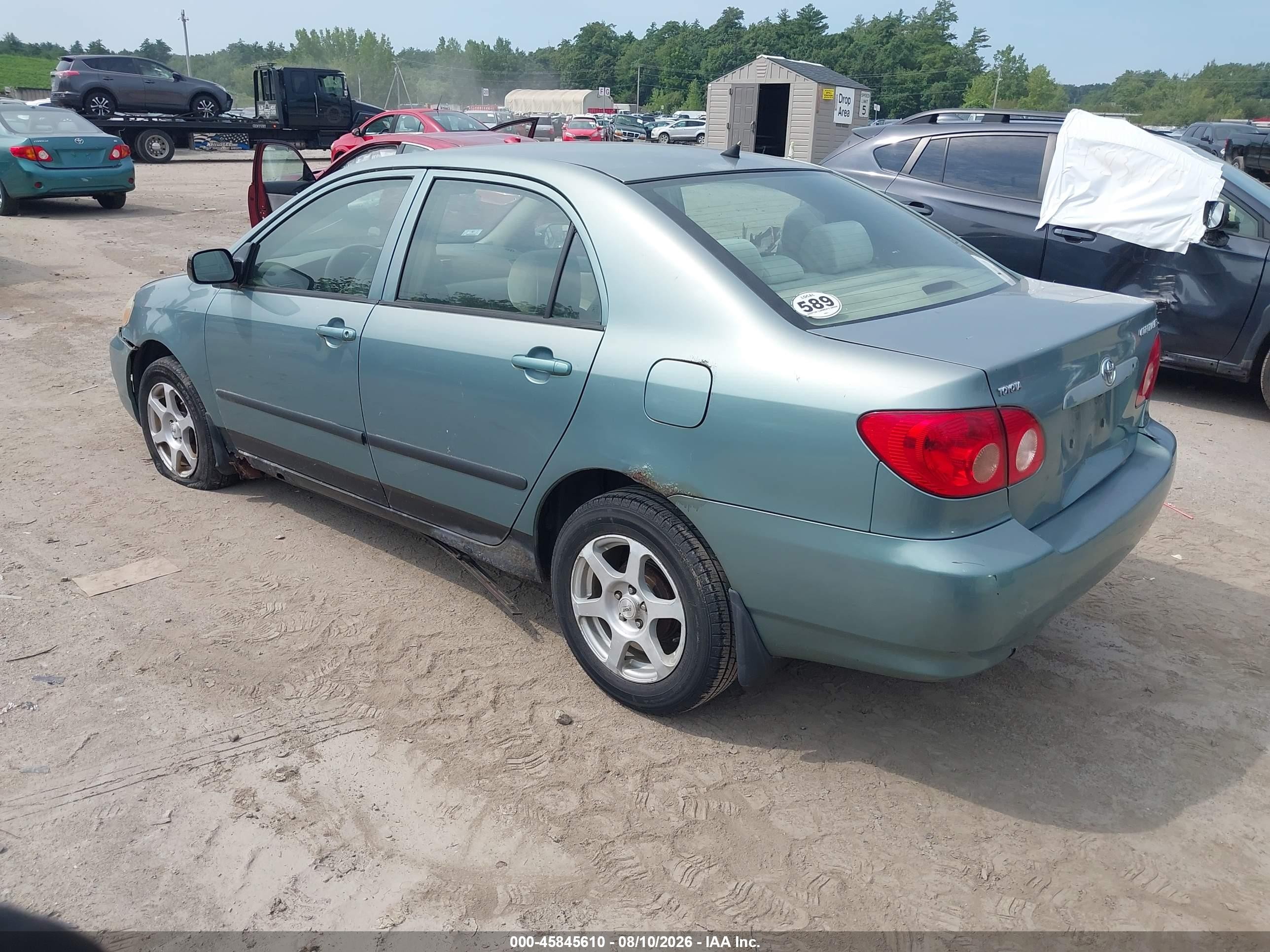2007 Toyota Corolla Ce Green vin: 2T1BR32E37C726489