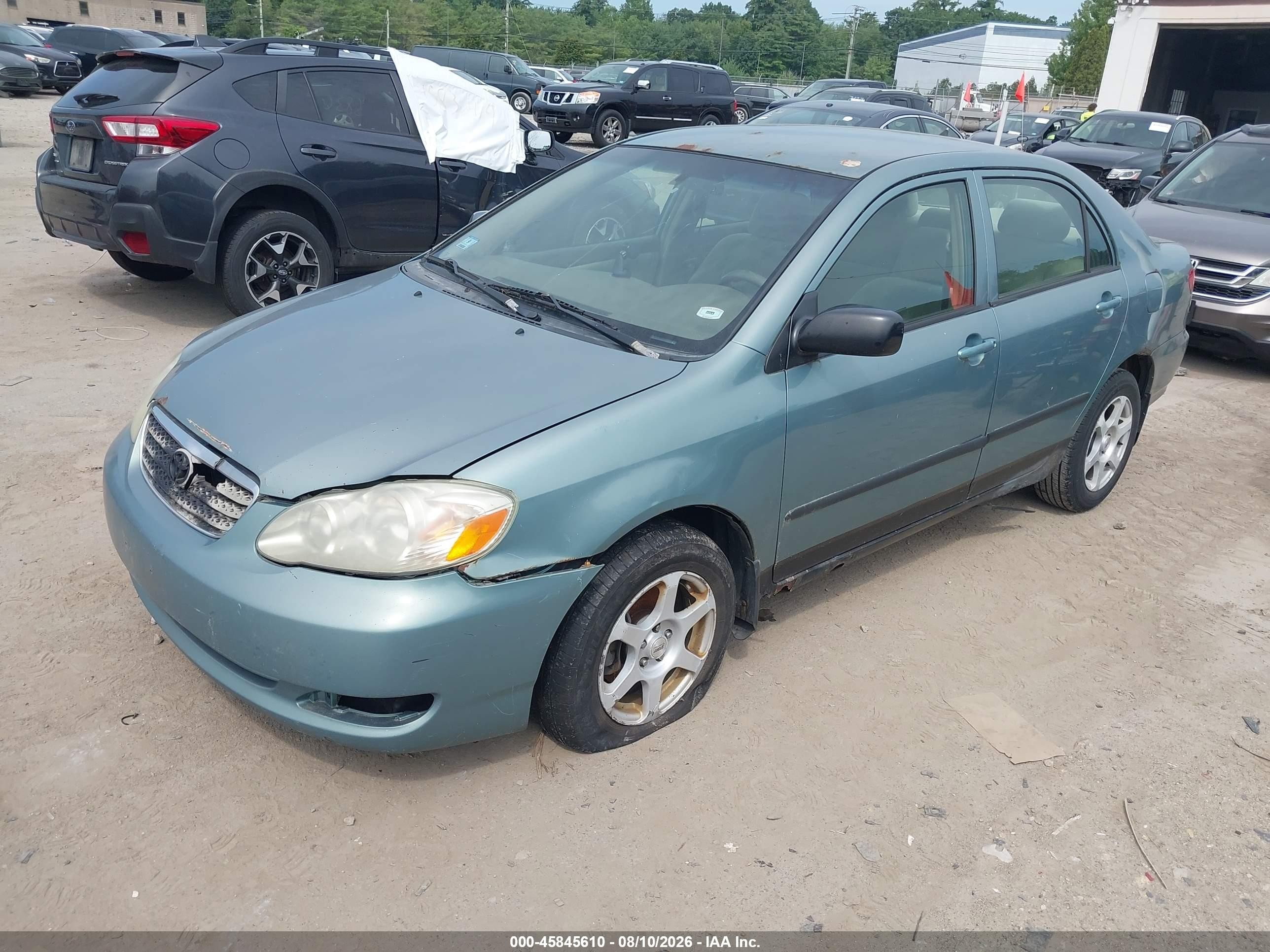 2007 Toyota Corolla Ce Green vin: 2T1BR32E37C726489