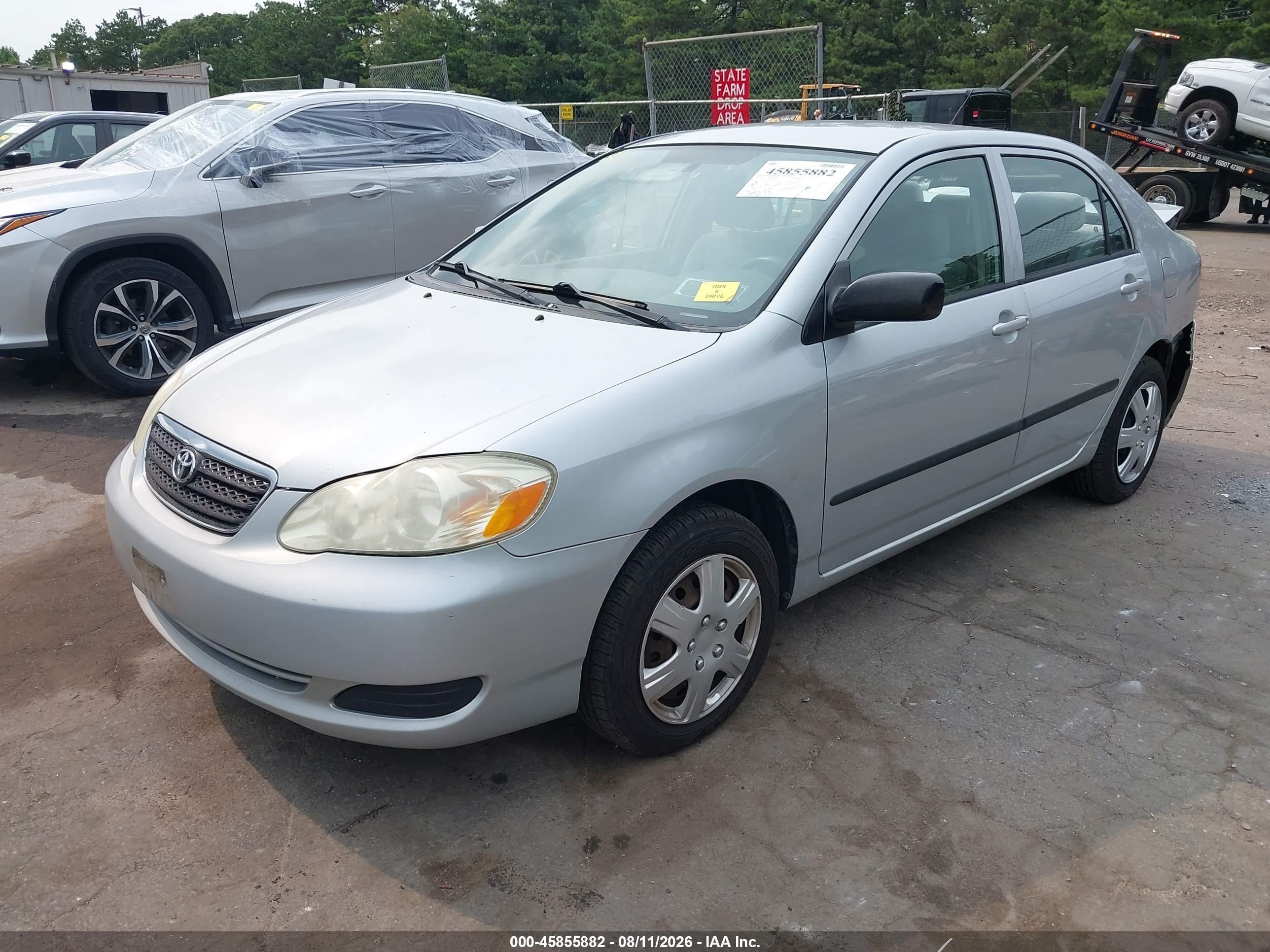 2007 Toyota Corolla Ce Silver vin: 2T1BR32E37C741994