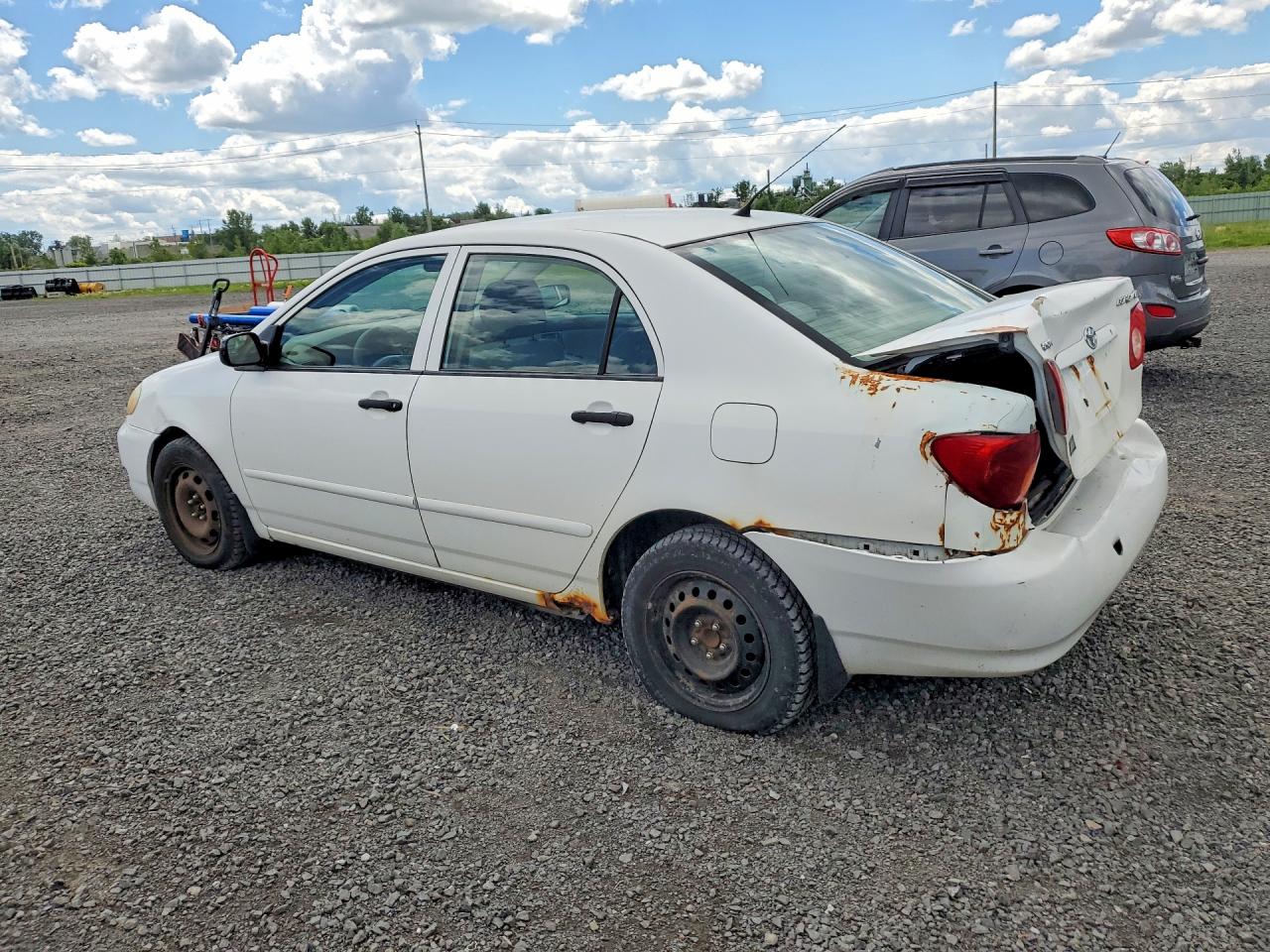 2007 Toyota Corolla Ce White vin: 2T1BR32E37C753269
