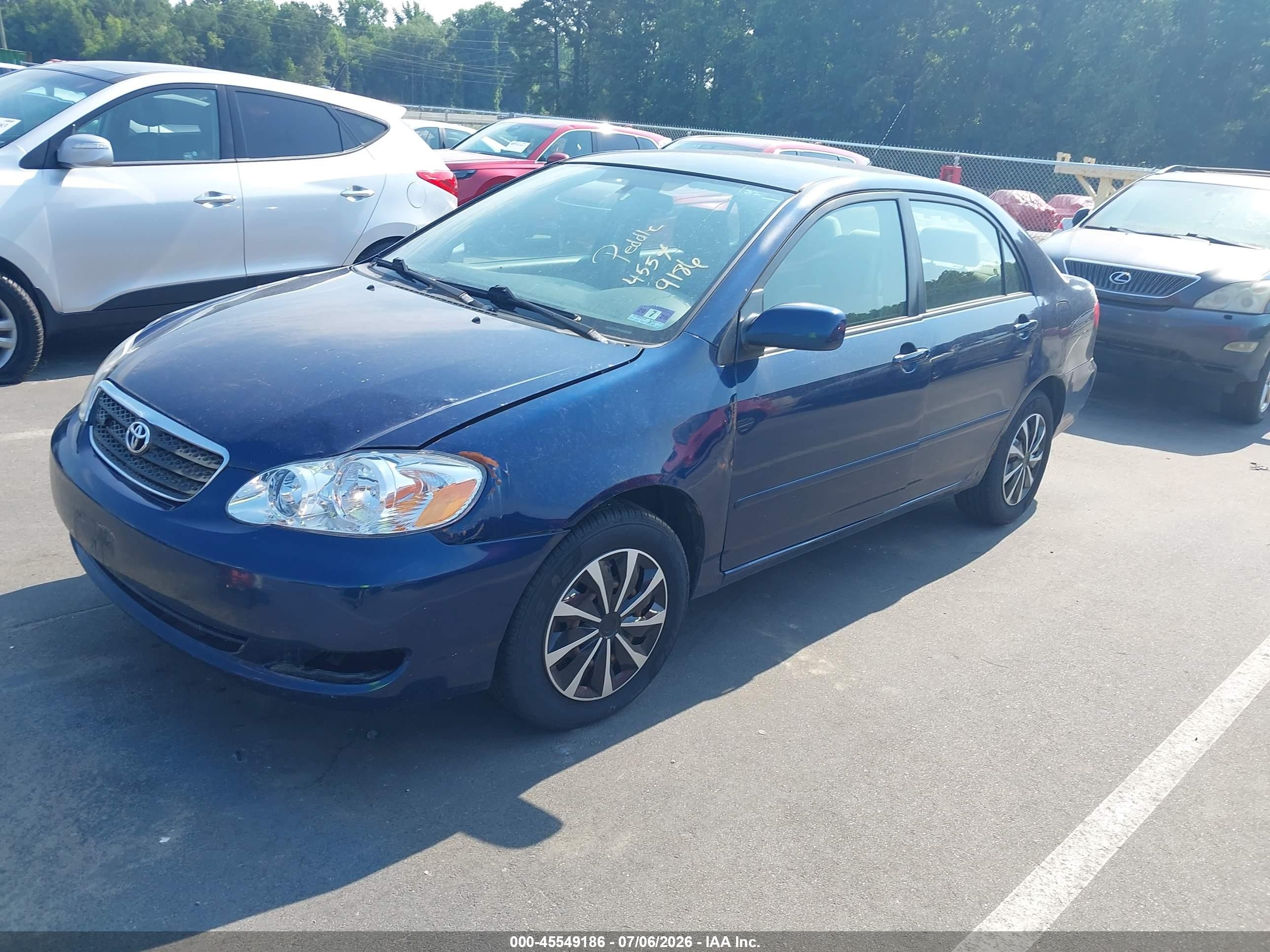 2007 Toyota Corolla Le Blue vin: 2T1BR32E37C777121