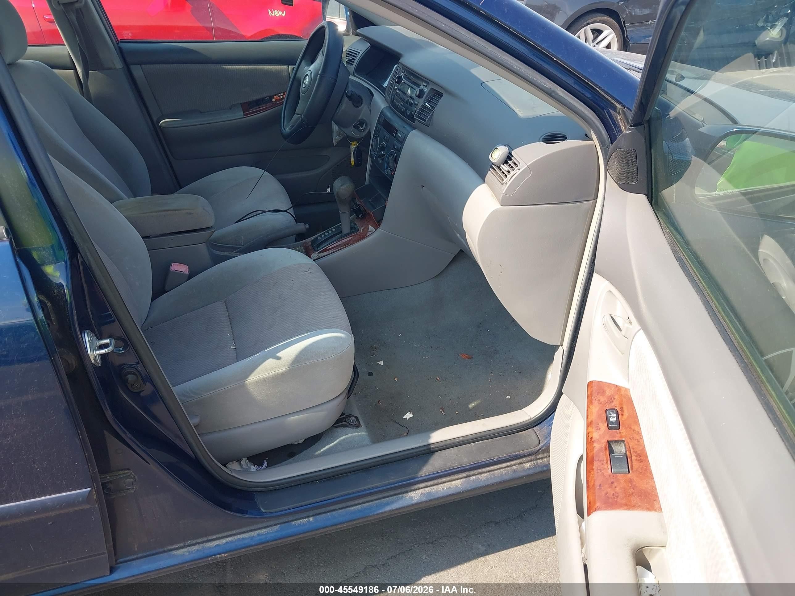 2007 Toyota Corolla Le Blue vin: 2T1BR32E37C777121