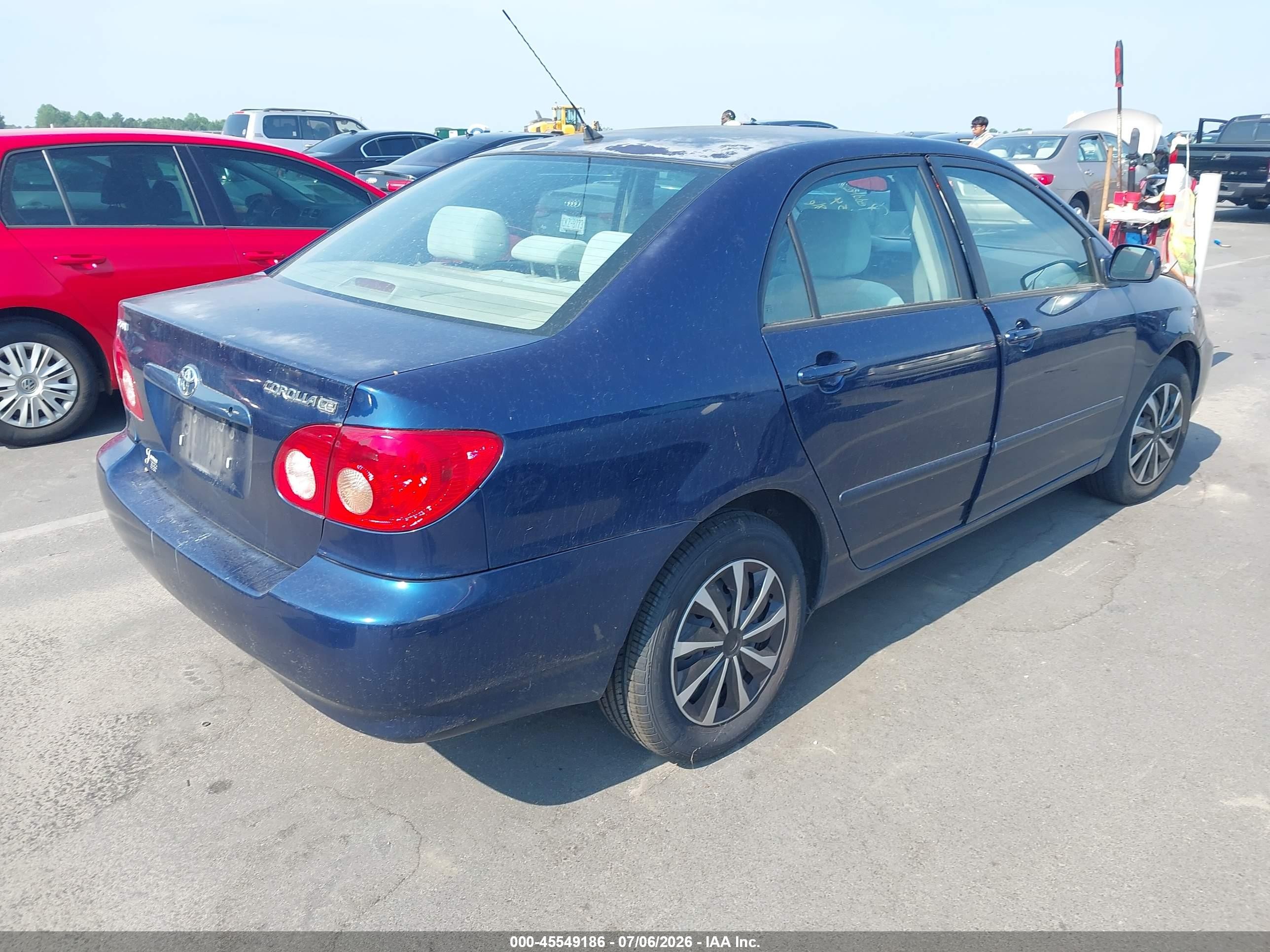 2007 Toyota Corolla Le Blue vin: 2T1BR32E37C777121