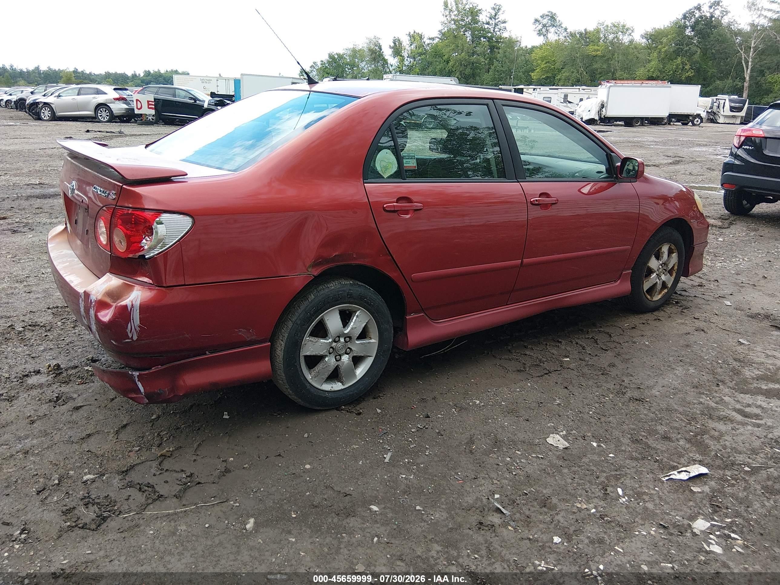2007 Toyota Corolla S Red vin: 2T1BR32E37C777507