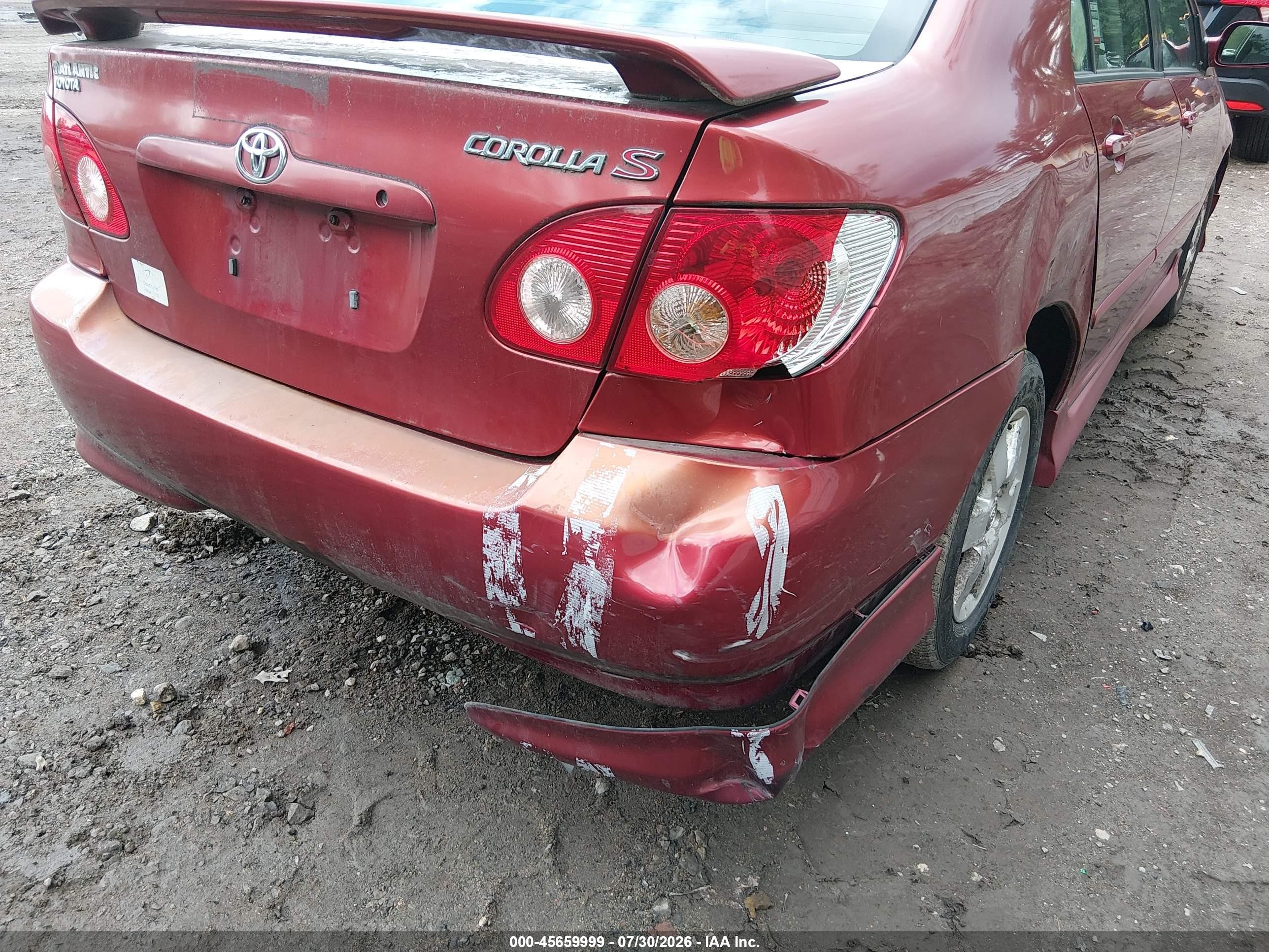 2007 Toyota Corolla S Red vin: 2T1BR32E37C777507