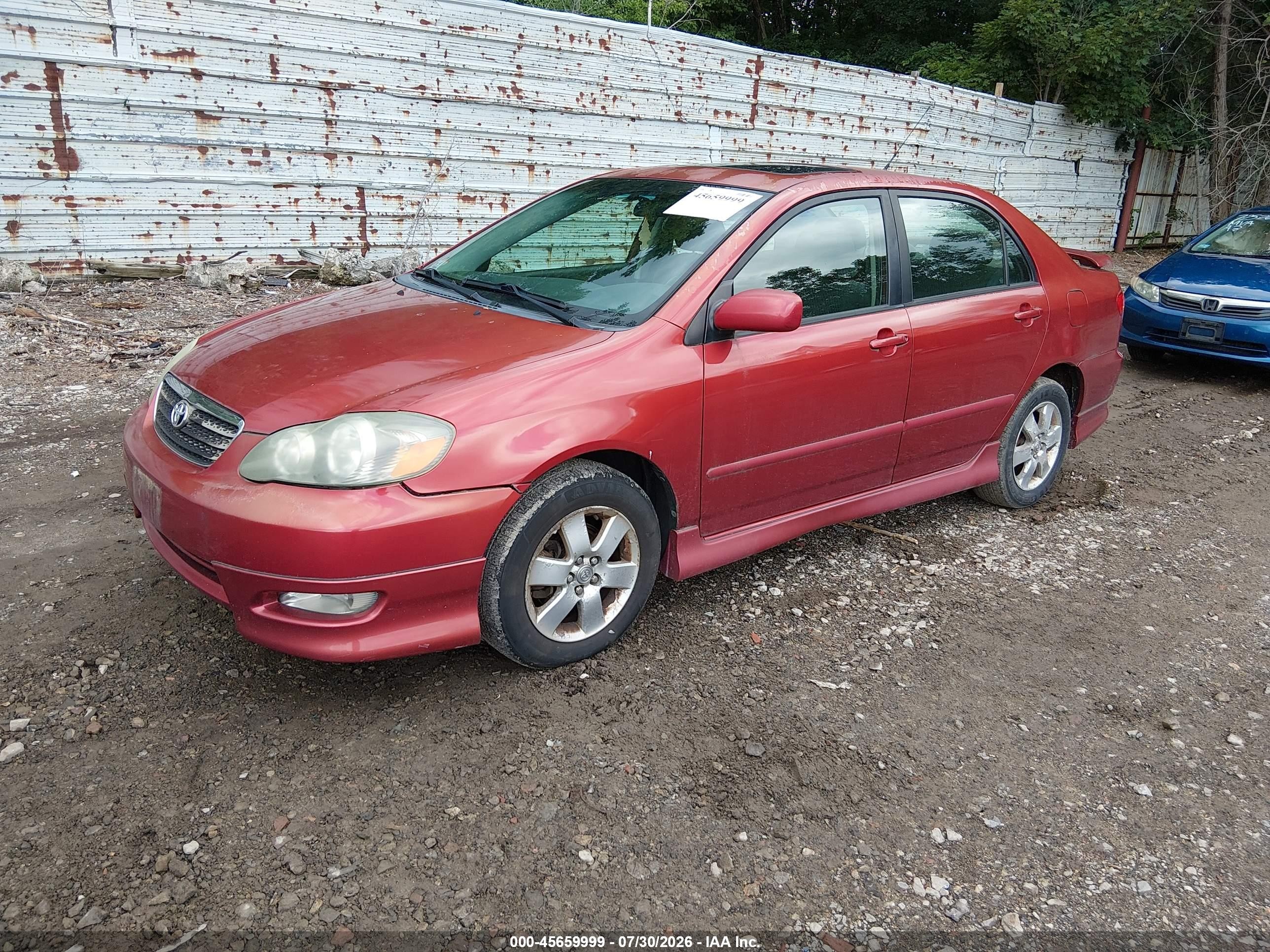 2007 Toyota Corolla S Red vin: 2T1BR32E37C777507