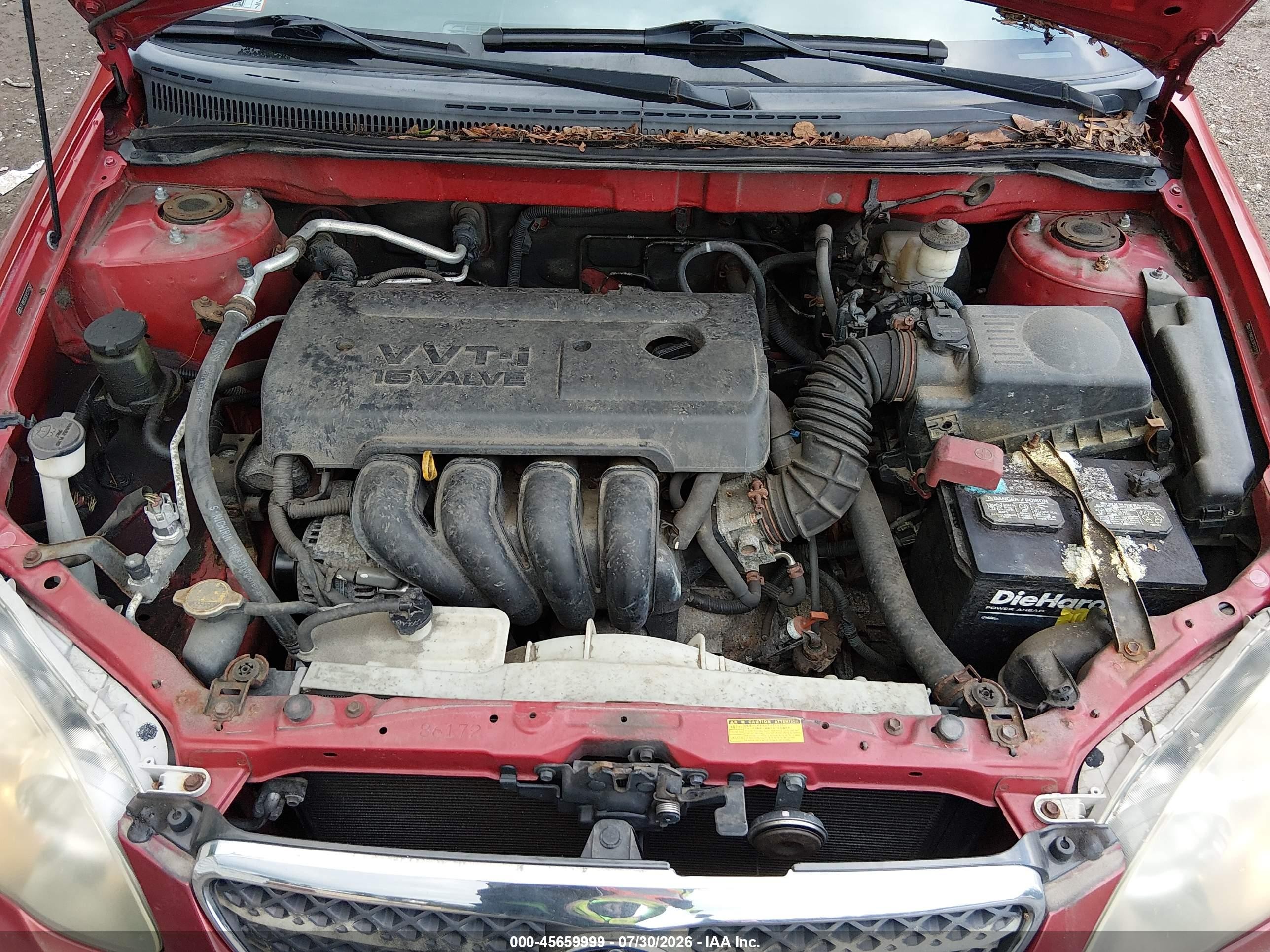 2007 Toyota Corolla S Red vin: 2T1BR32E37C777507