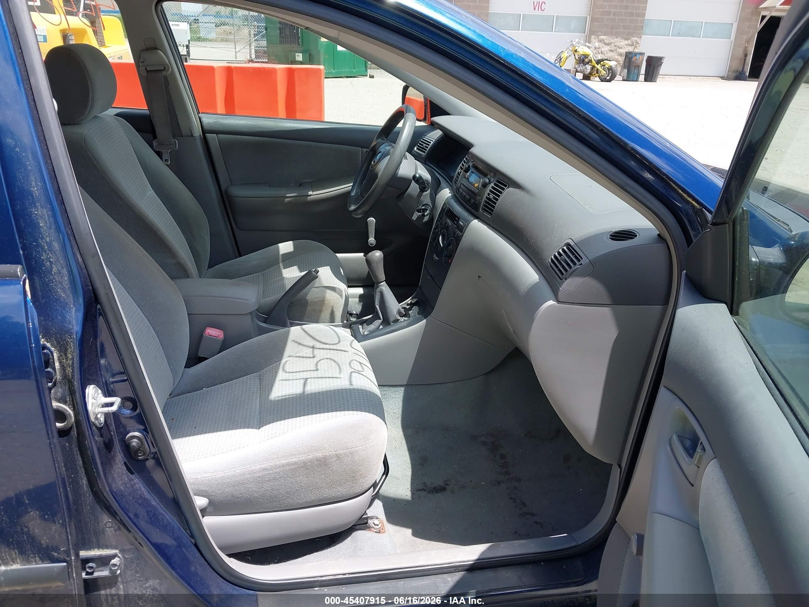 2007 Toyota Corolla Ce Blue vin: 2T1BR32E37C777605