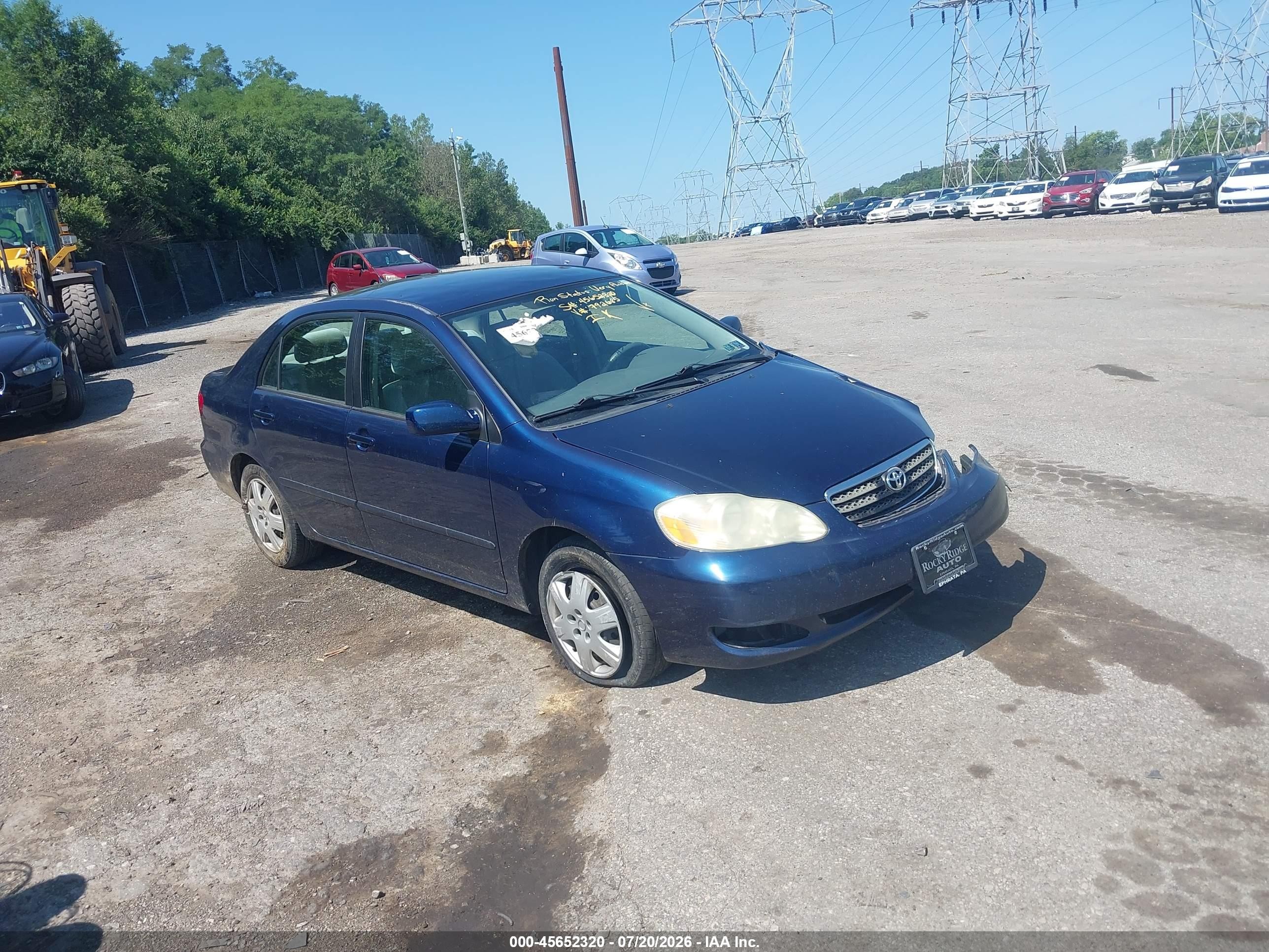 2007 Toyota Corolla Le Blue vin: 2T1BR32E37C792685