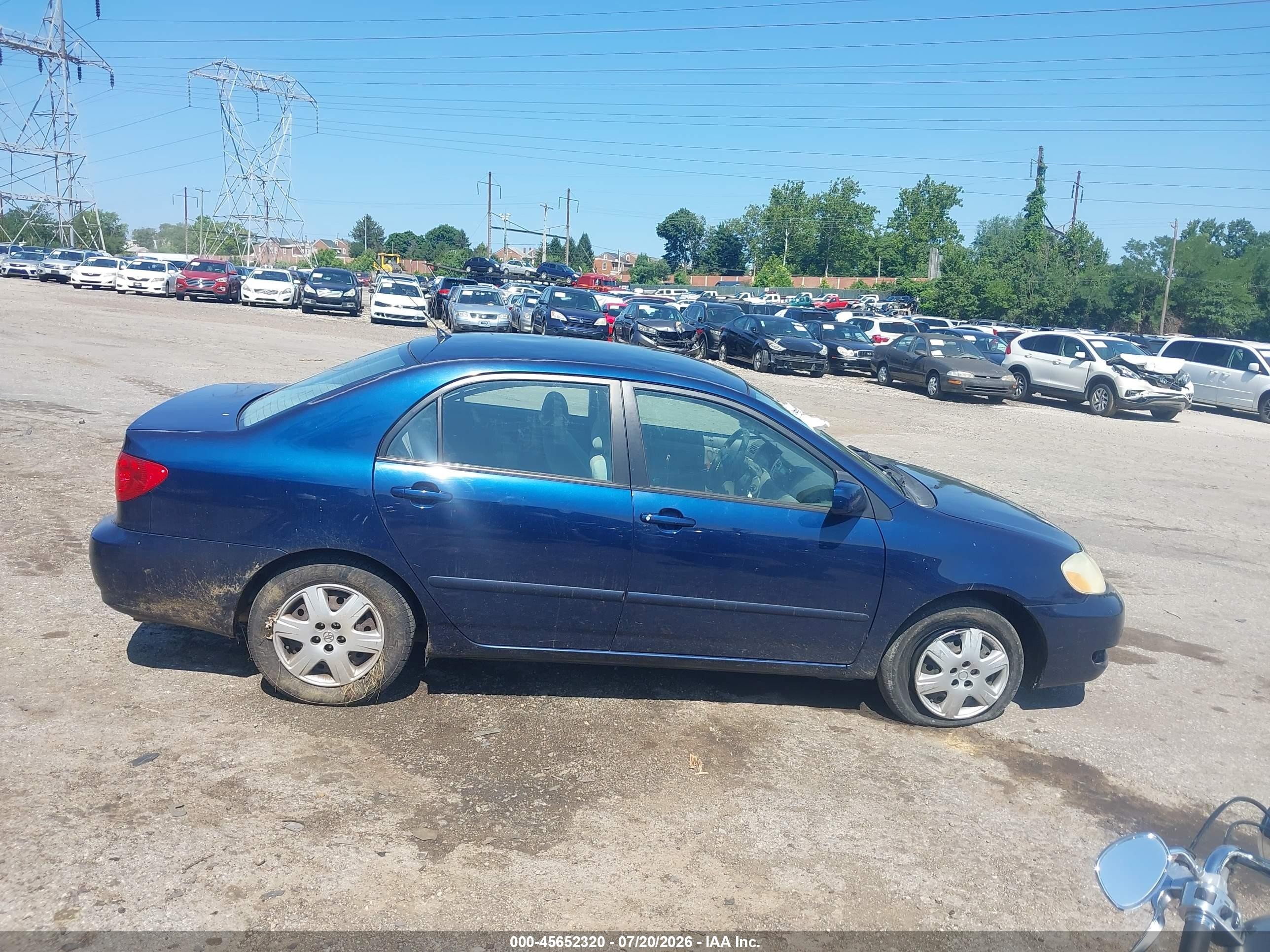 2007 Toyota Corolla Le Blue vin: 2T1BR32E37C792685