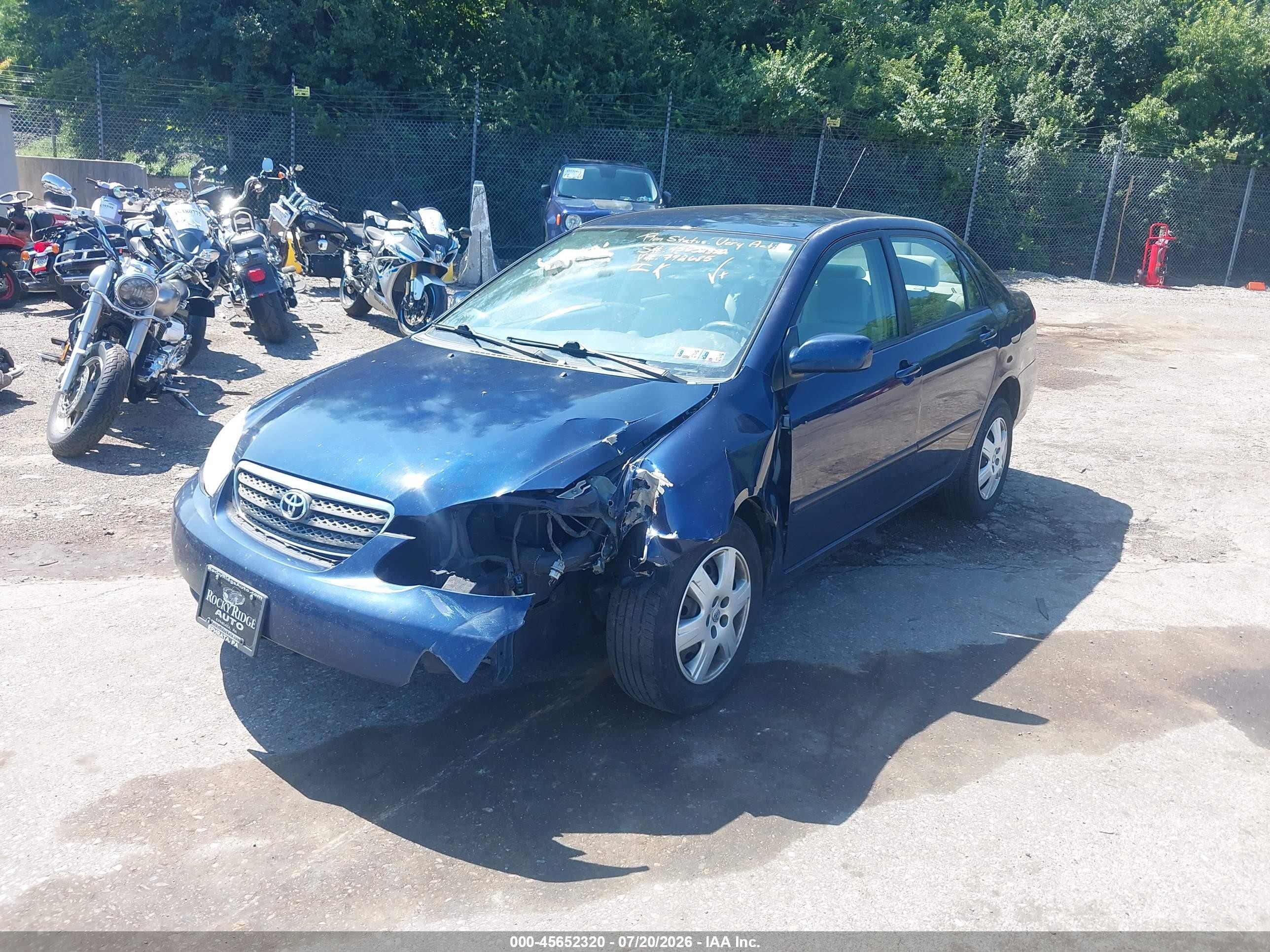 2007 Toyota Corolla Le Blue vin: 2T1BR32E37C792685