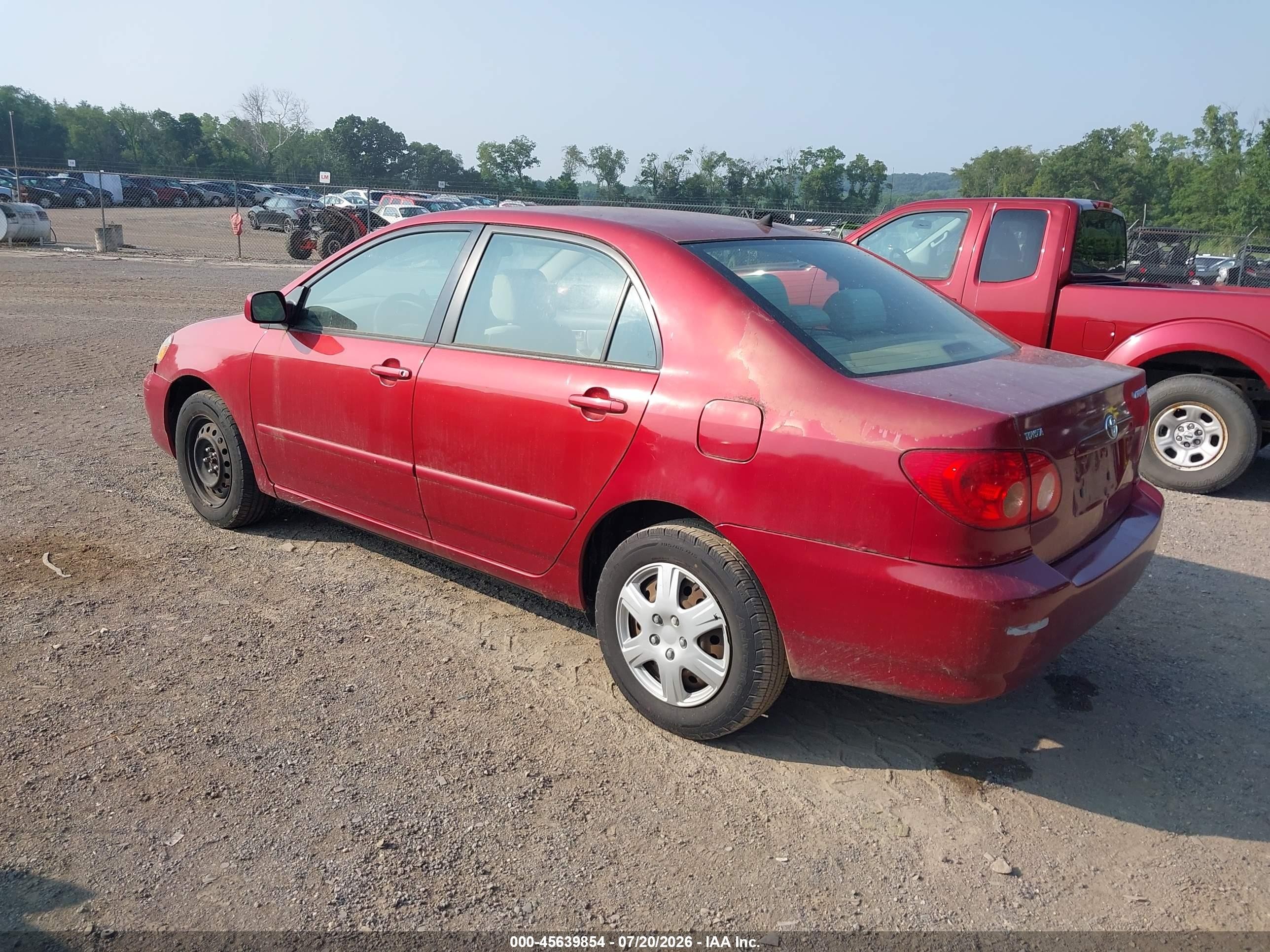 2007 Toyota Corolla Le Red vin: 2T1BR32E37C826642
