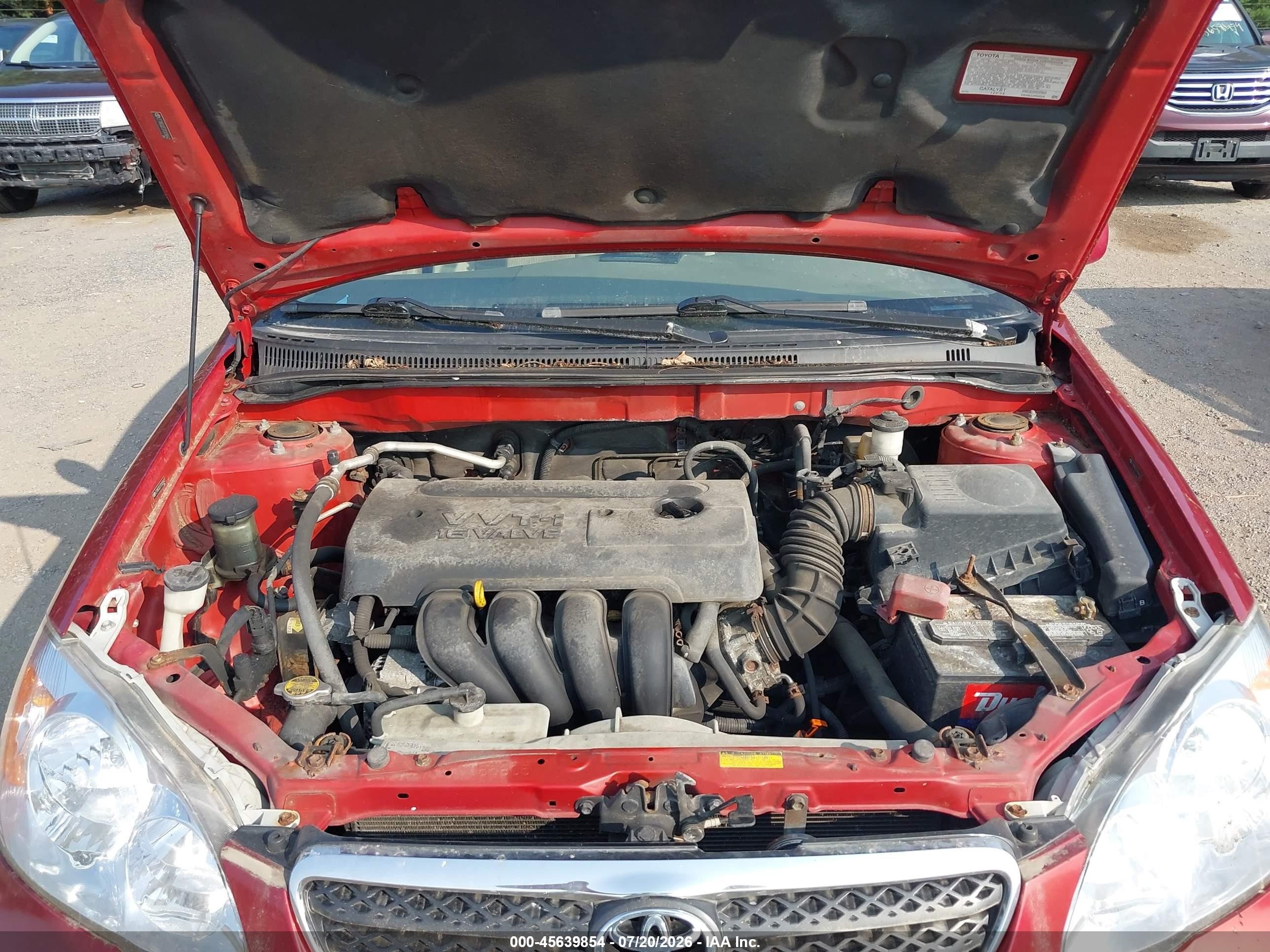2007 Toyota Corolla Le Red vin: 2T1BR32E37C826642