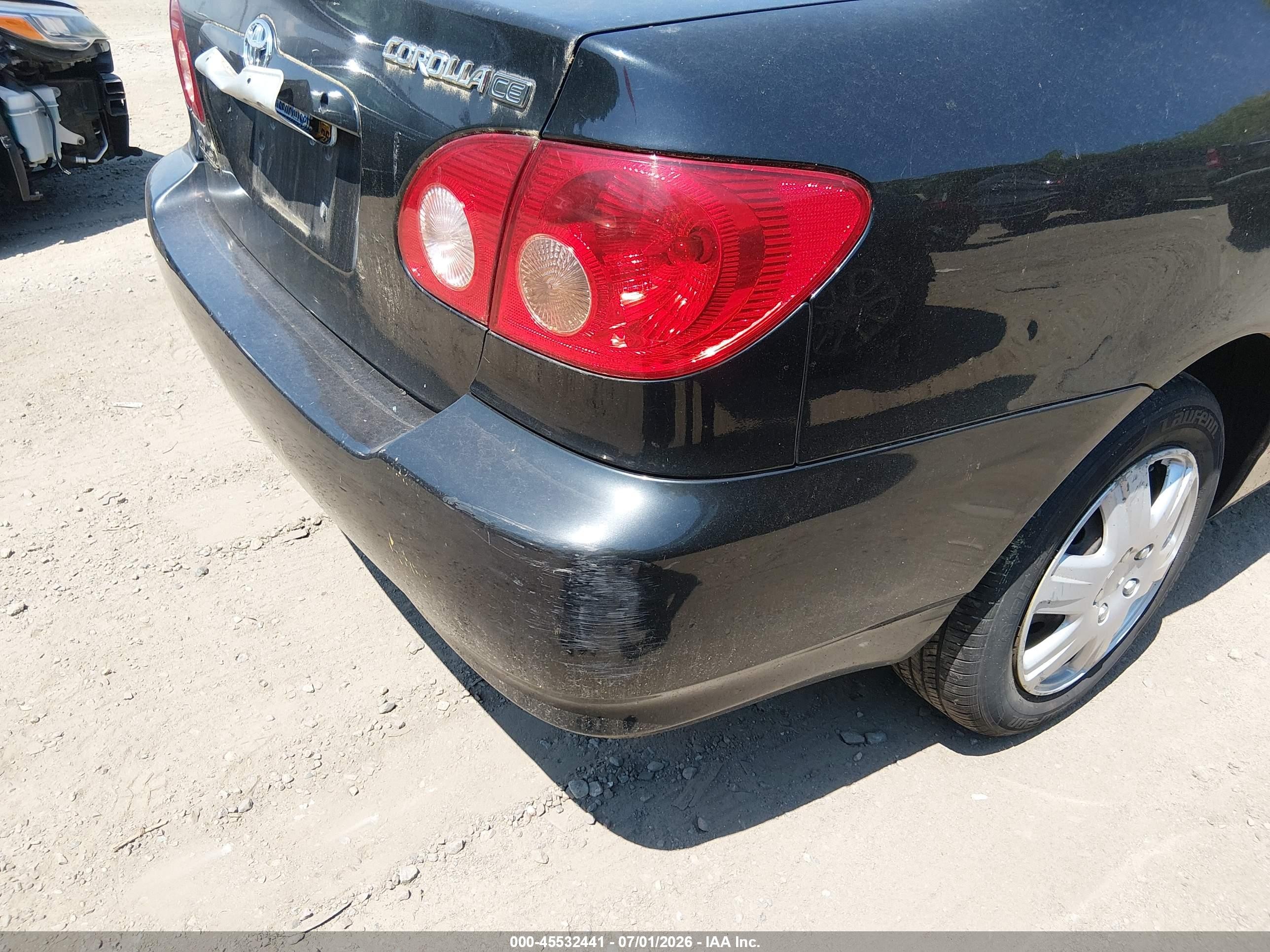 2007 Toyota Corolla Ce Black vin: 2T1BR32E37C845451