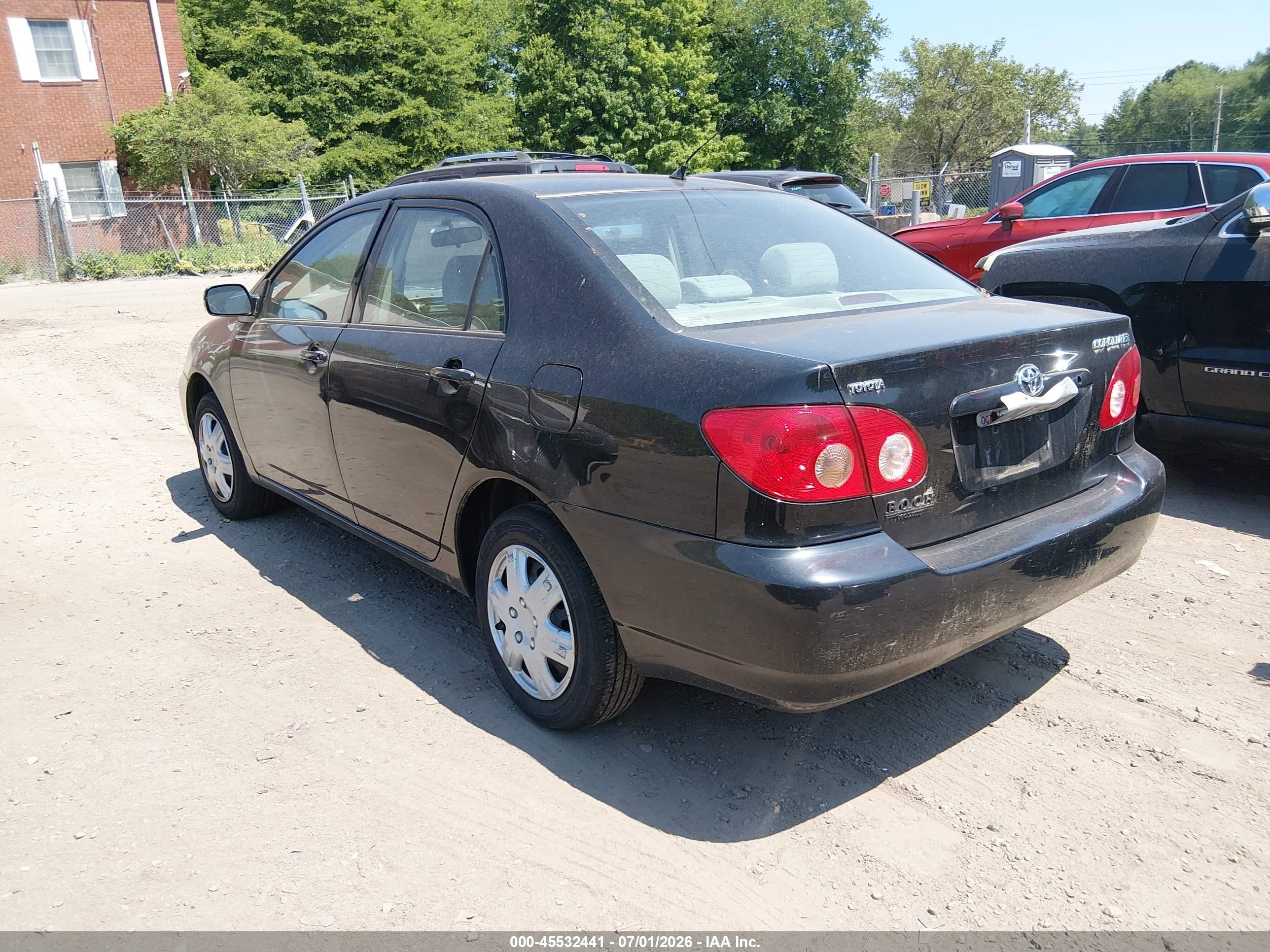 2007 Toyota Corolla Ce Black vin: 2T1BR32E37C845451