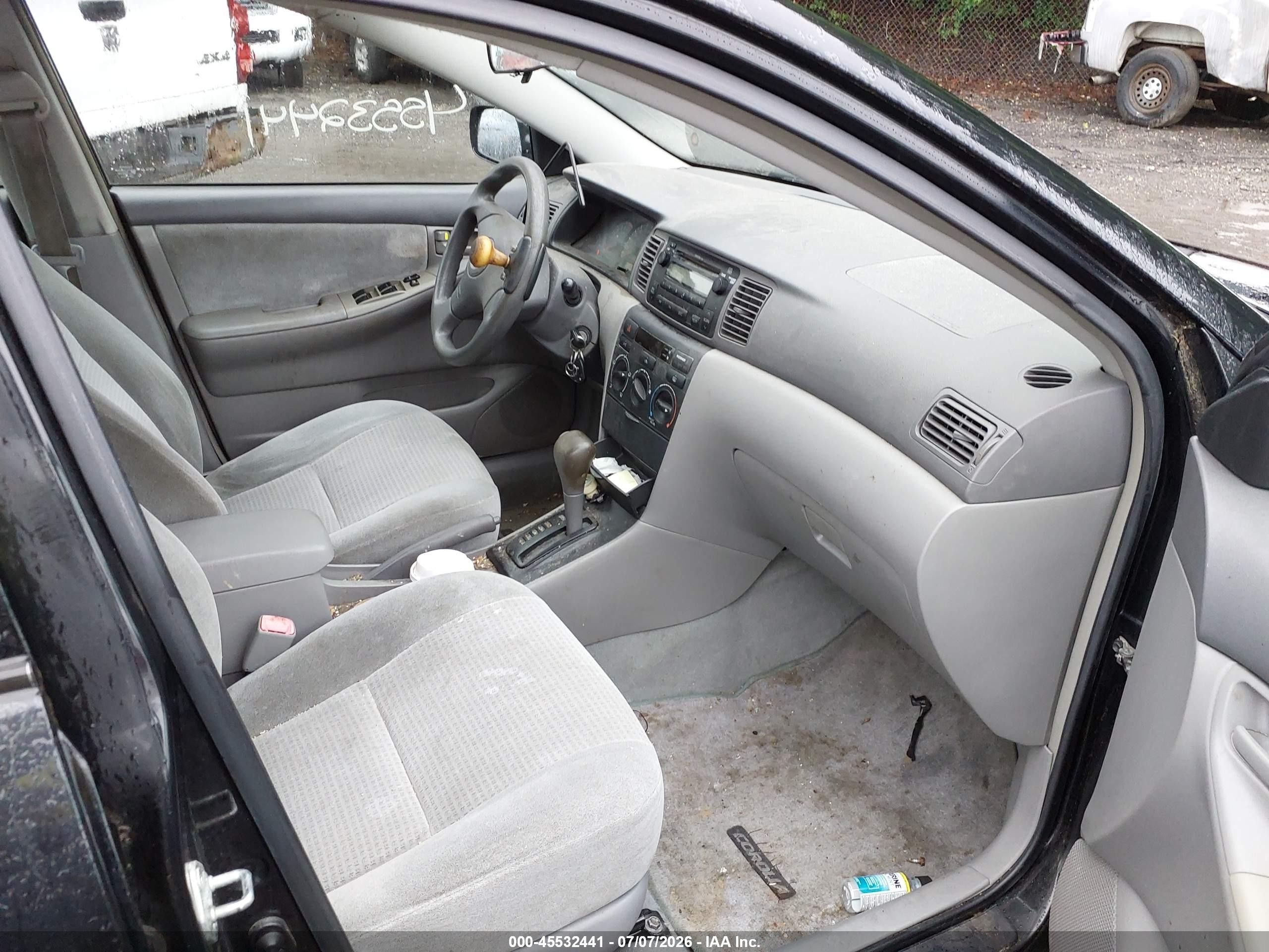 2007 Toyota Corolla Ce Black vin: 2T1BR32E37C845451