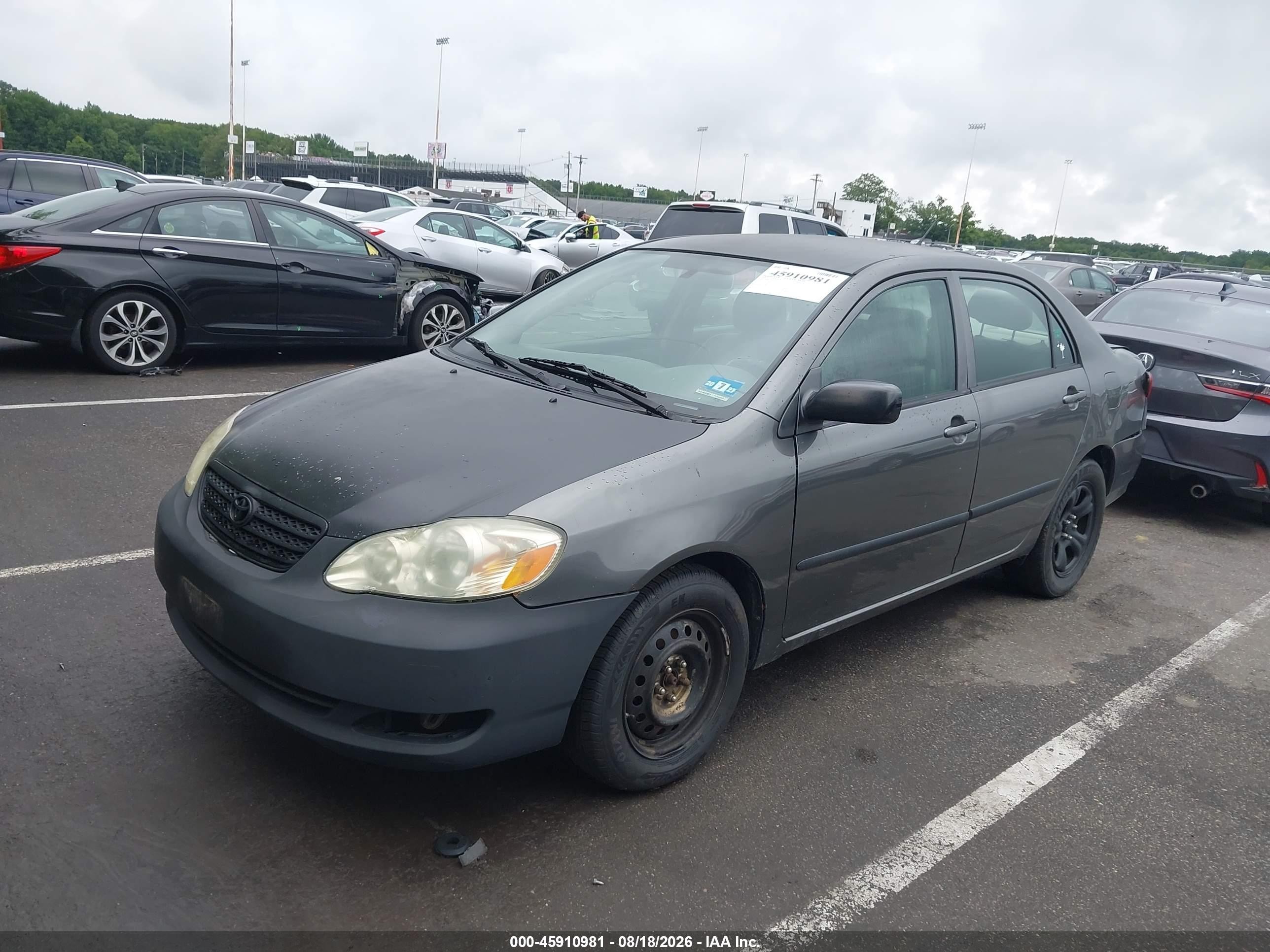 2008 Toyota Corolla Ce Серый vin: 2T1BR32E38C870920
