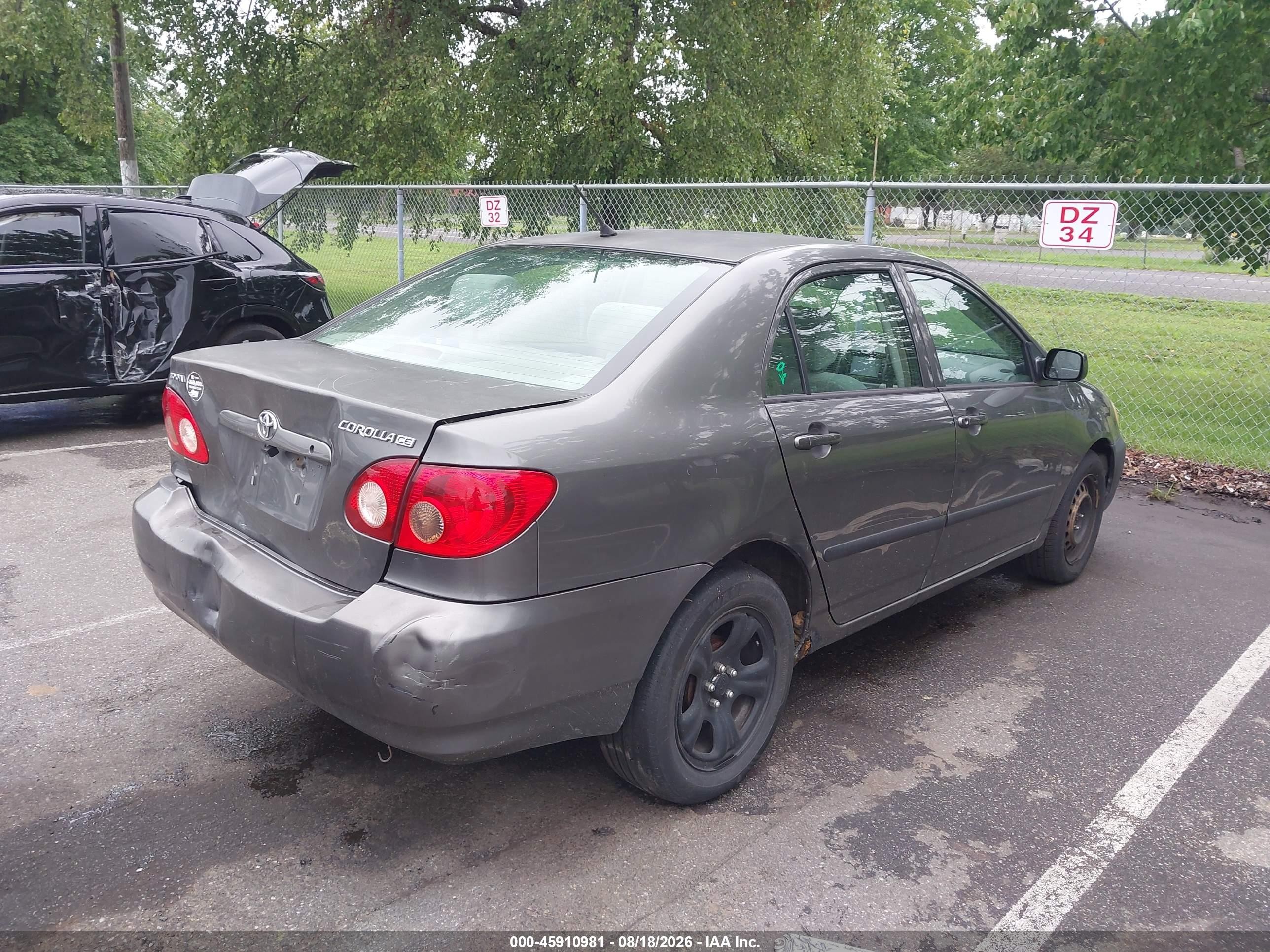 2008 Toyota Corolla Ce Серый vin: 2T1BR32E38C870920