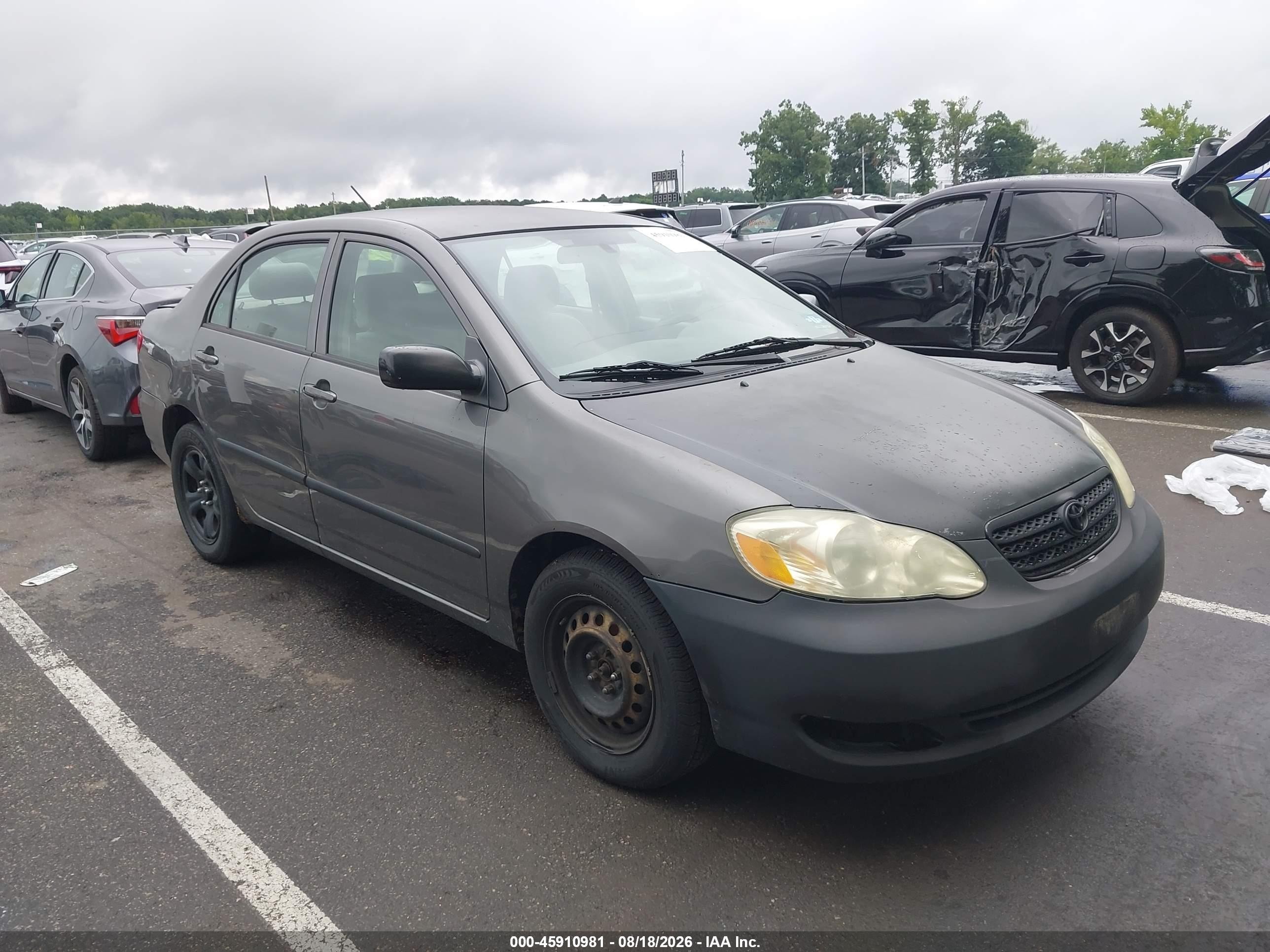 2008 Toyota Corolla Ce Gray vin: 2T1BR32E38C870920
