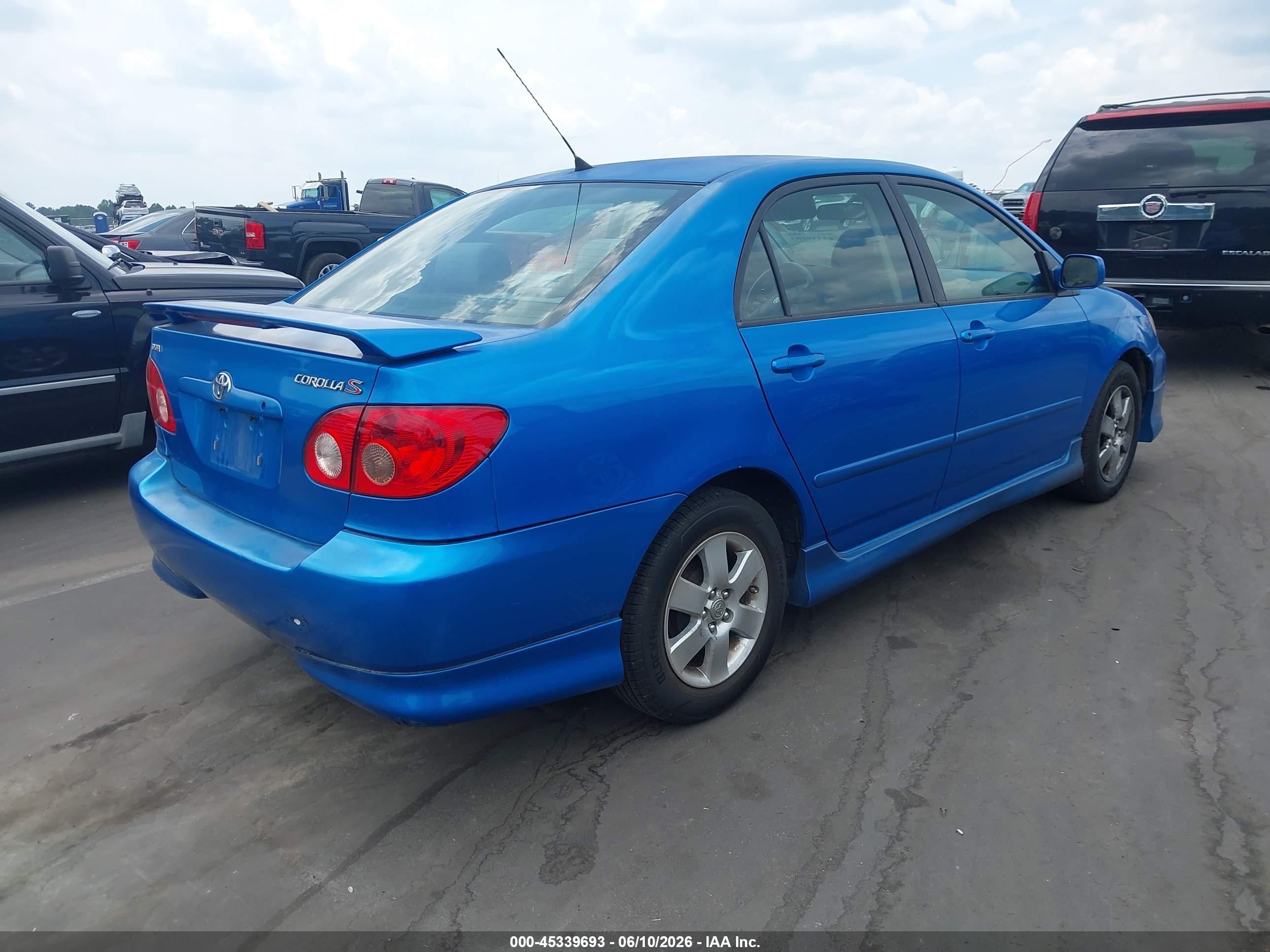2008 Toyota Corolla S Blue vin: 2T1BR32E38C879312