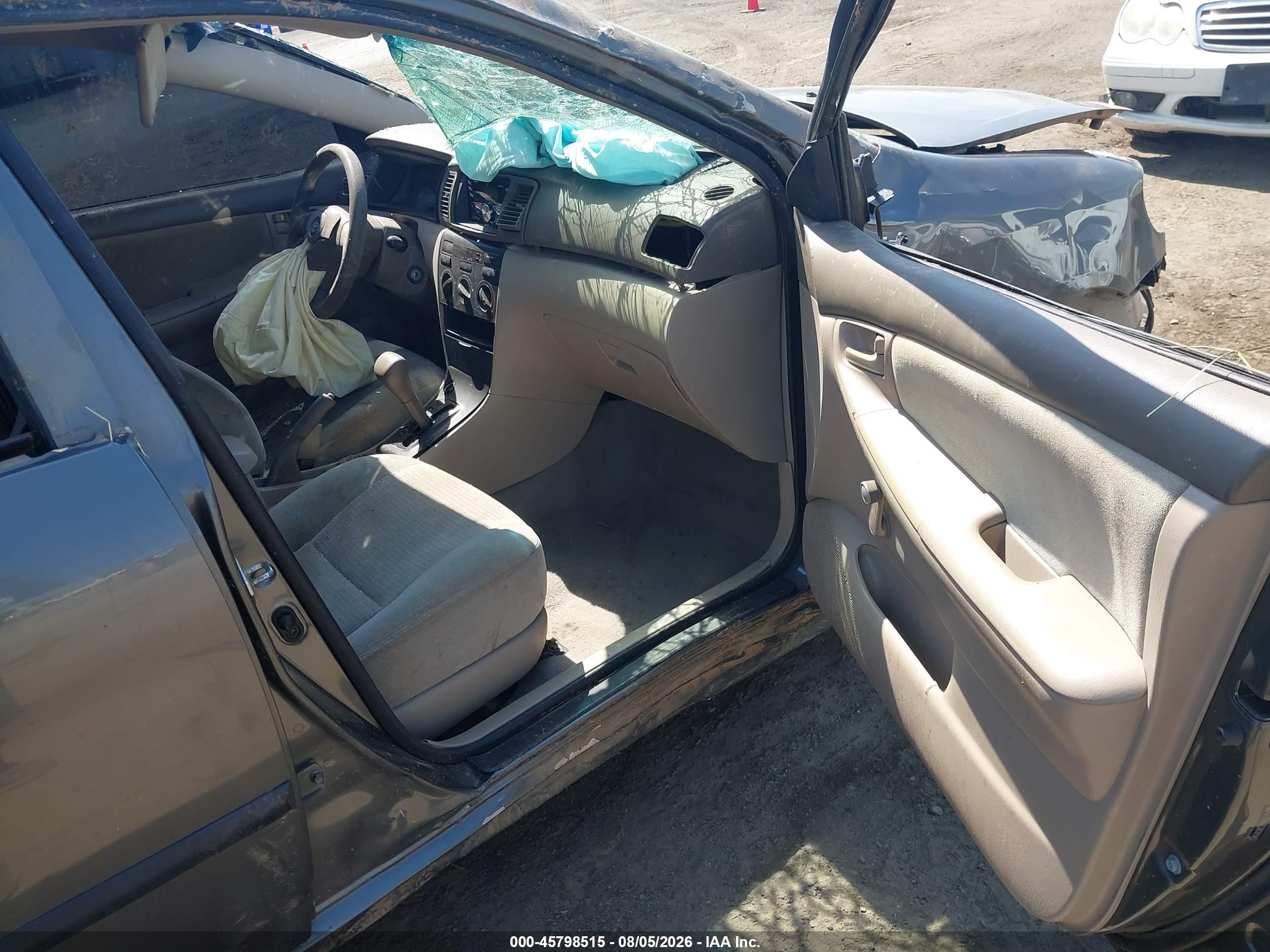 2008 Toyota Corolla Ce Brown vin: 2T1BR32E38C879455