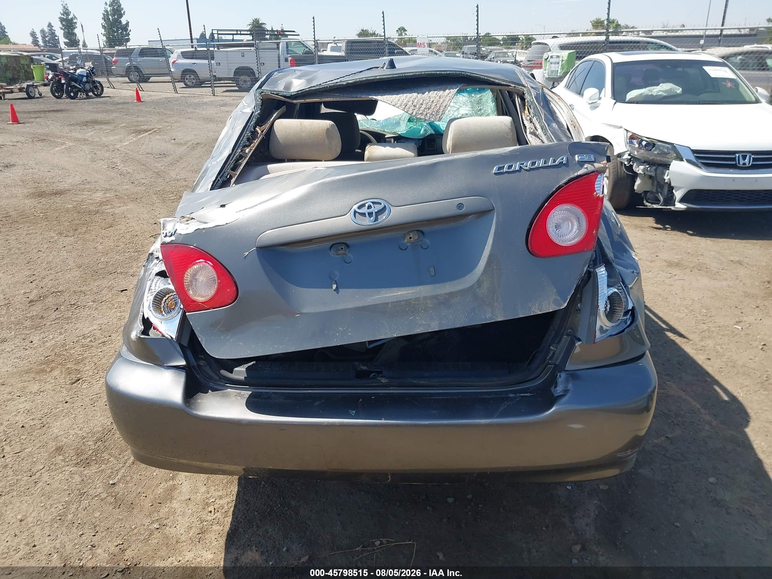 2008 Toyota Corolla Ce Brown vin: 2T1BR32E38C879455