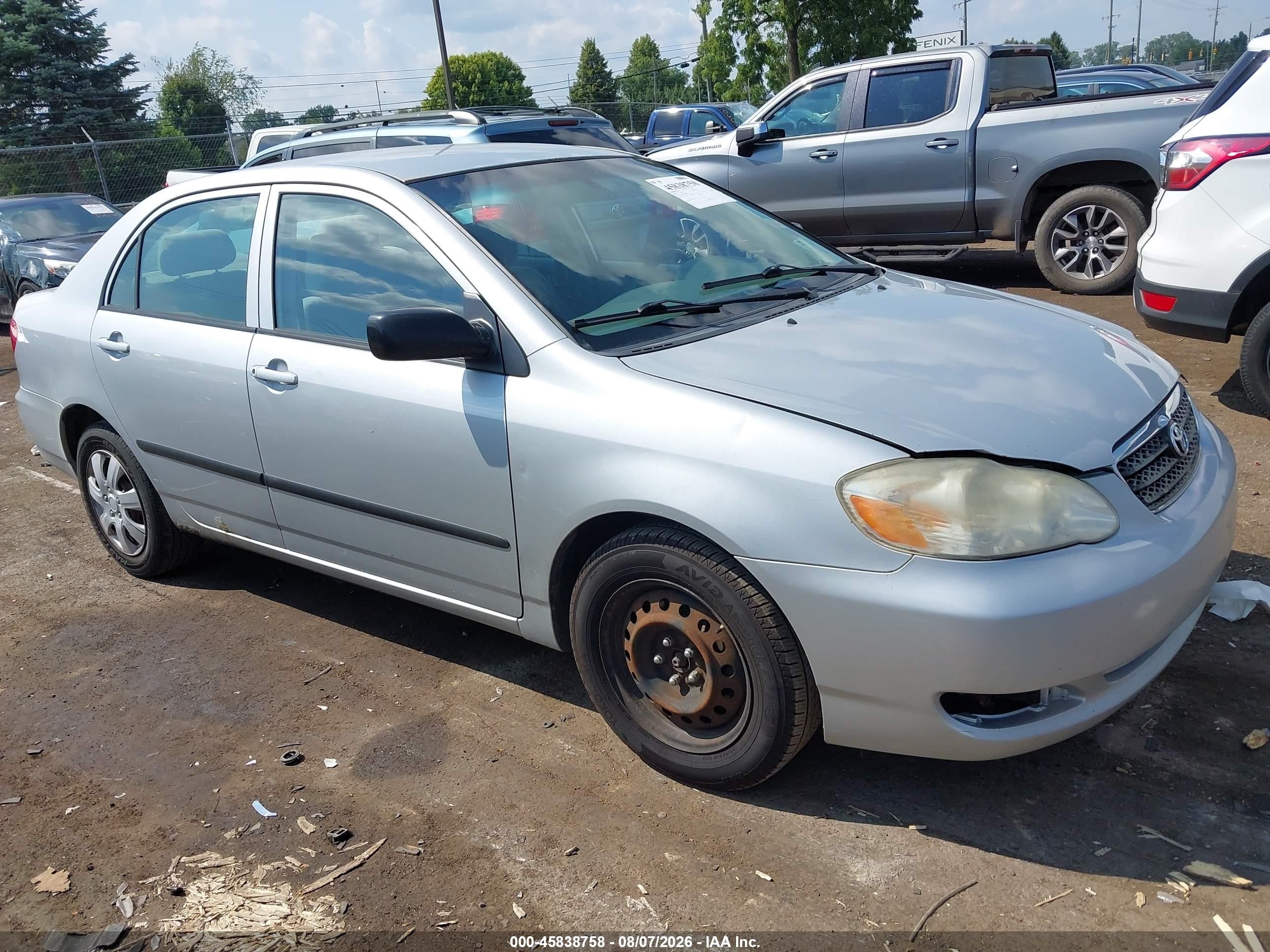 2008 Toyota Corolla Ce Silver vin: 2T1BR32E38C884204