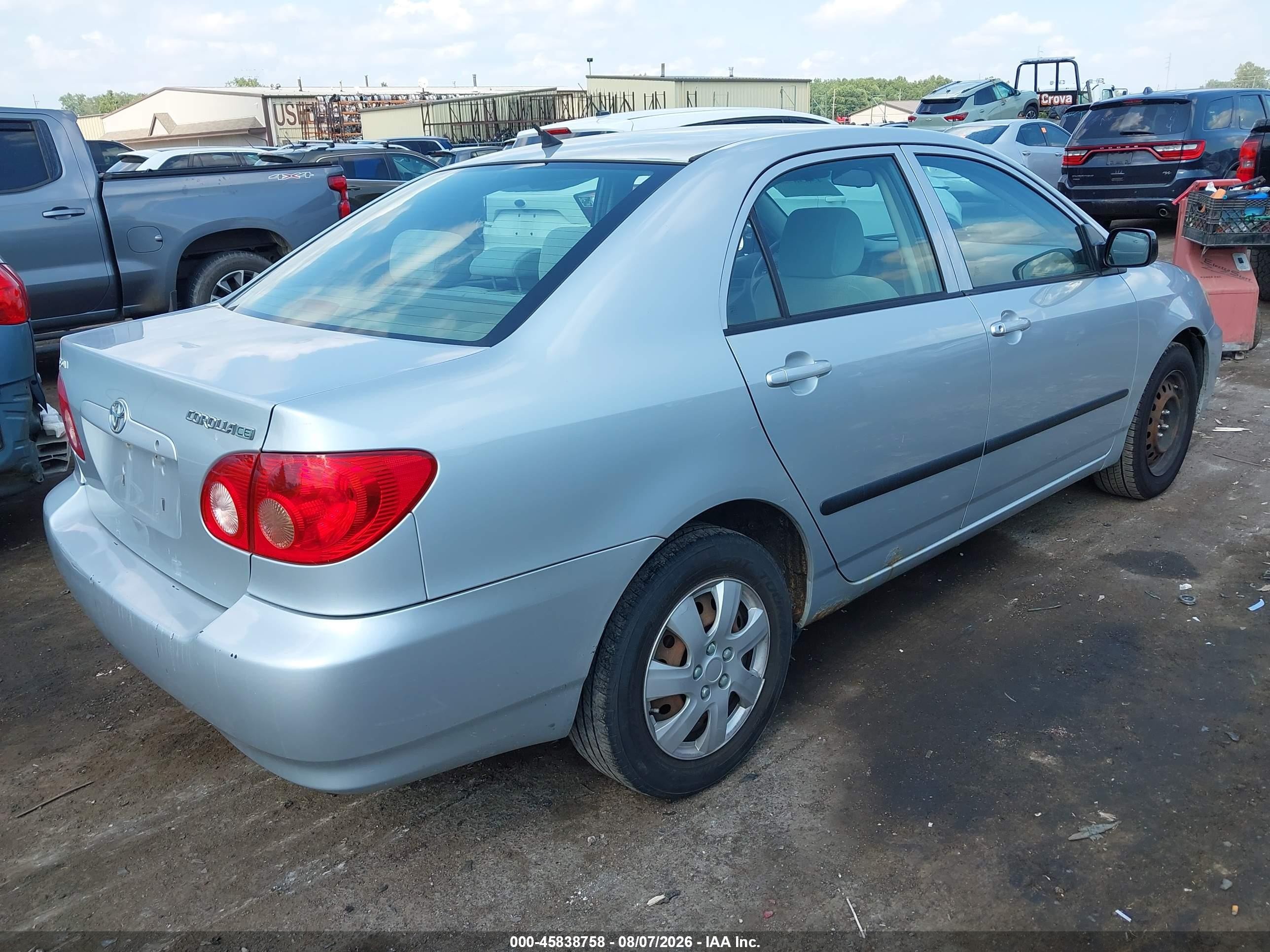 2008 Toyota Corolla Ce Silver vin: 2T1BR32E38C884204