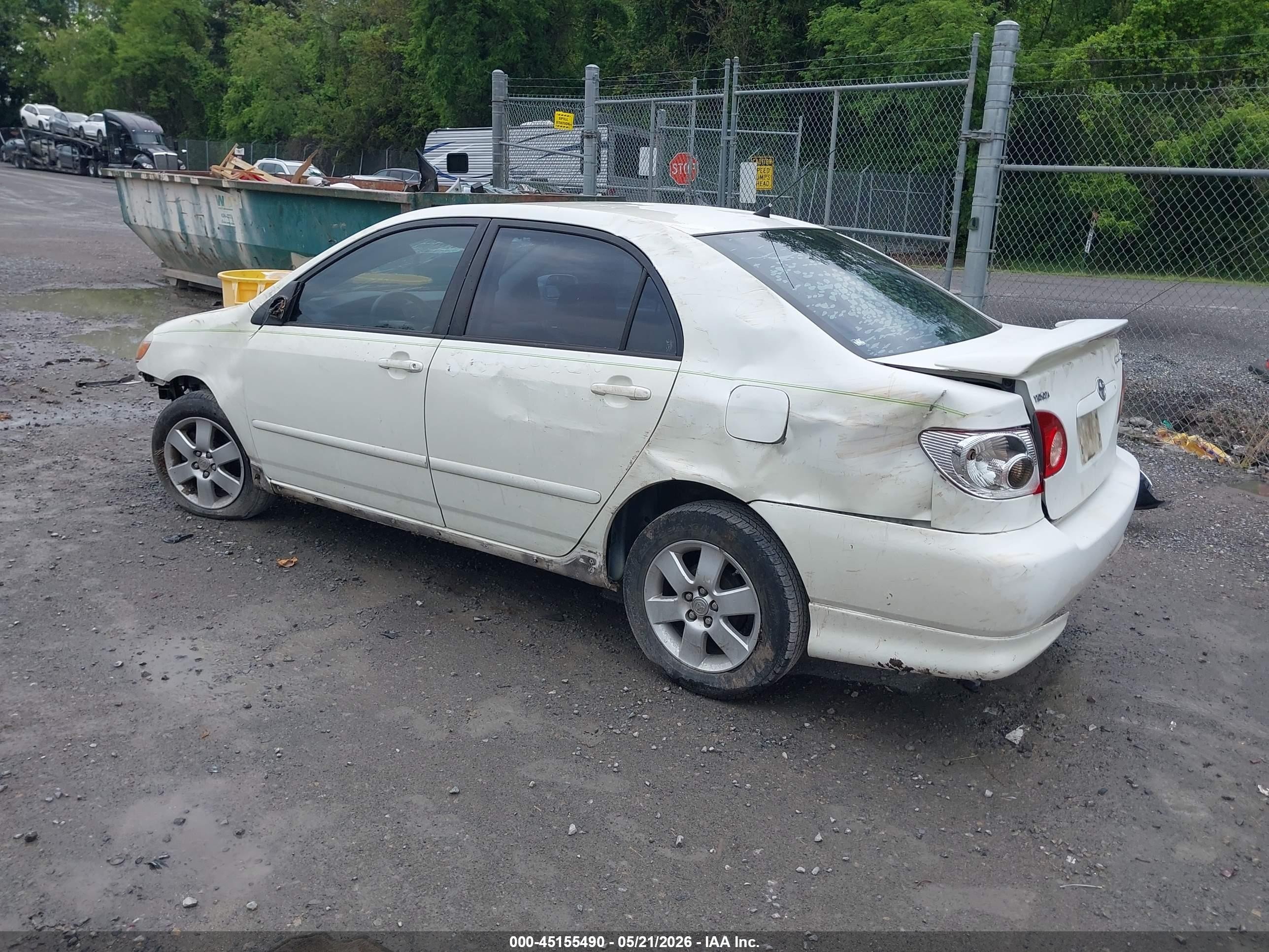 2008 Toyota Corolla S White vin: 2T1BR32E38C901521