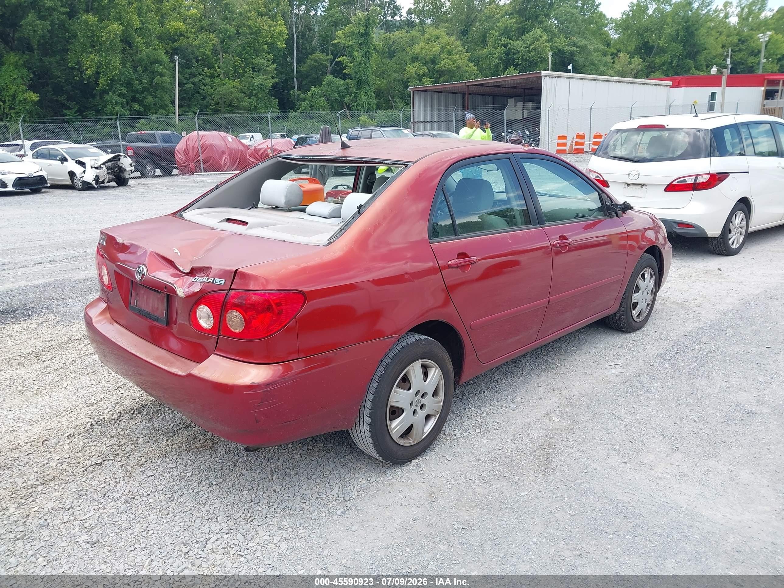 2008 Toyota Corolla Le Red vin: 2T1BR32E38C918335