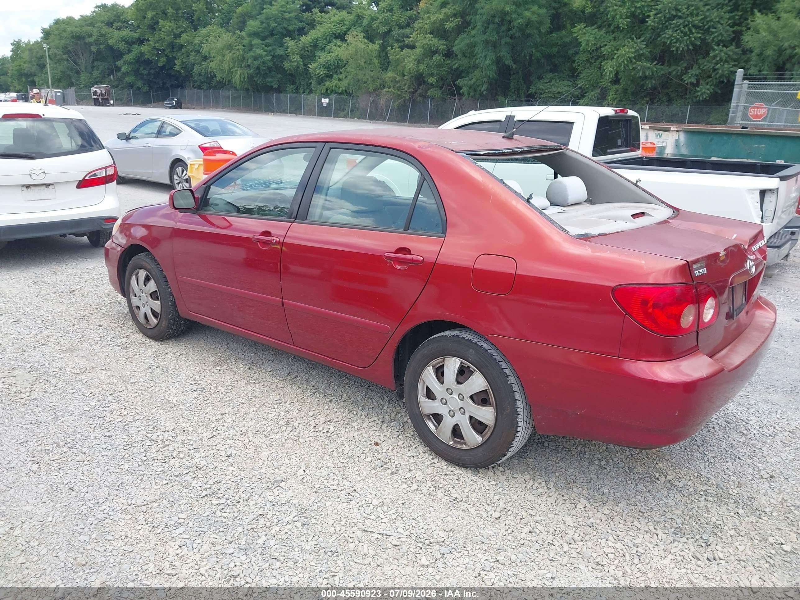 2008 Toyota Corolla Le Red vin: 2T1BR32E38C918335