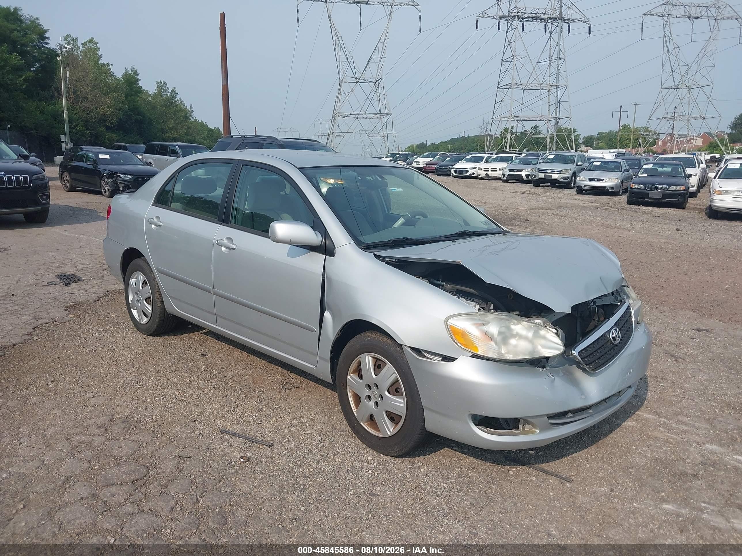 2008 Toyota Corolla Le Silver vin: 2T1BR32E38C929674