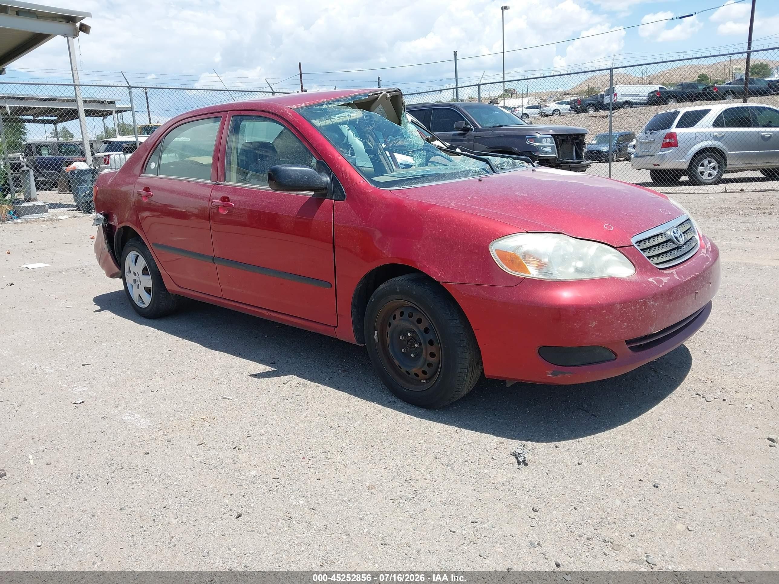 2008 Toyota Corolla Ce Red vin: 2T1BR32E38C934843