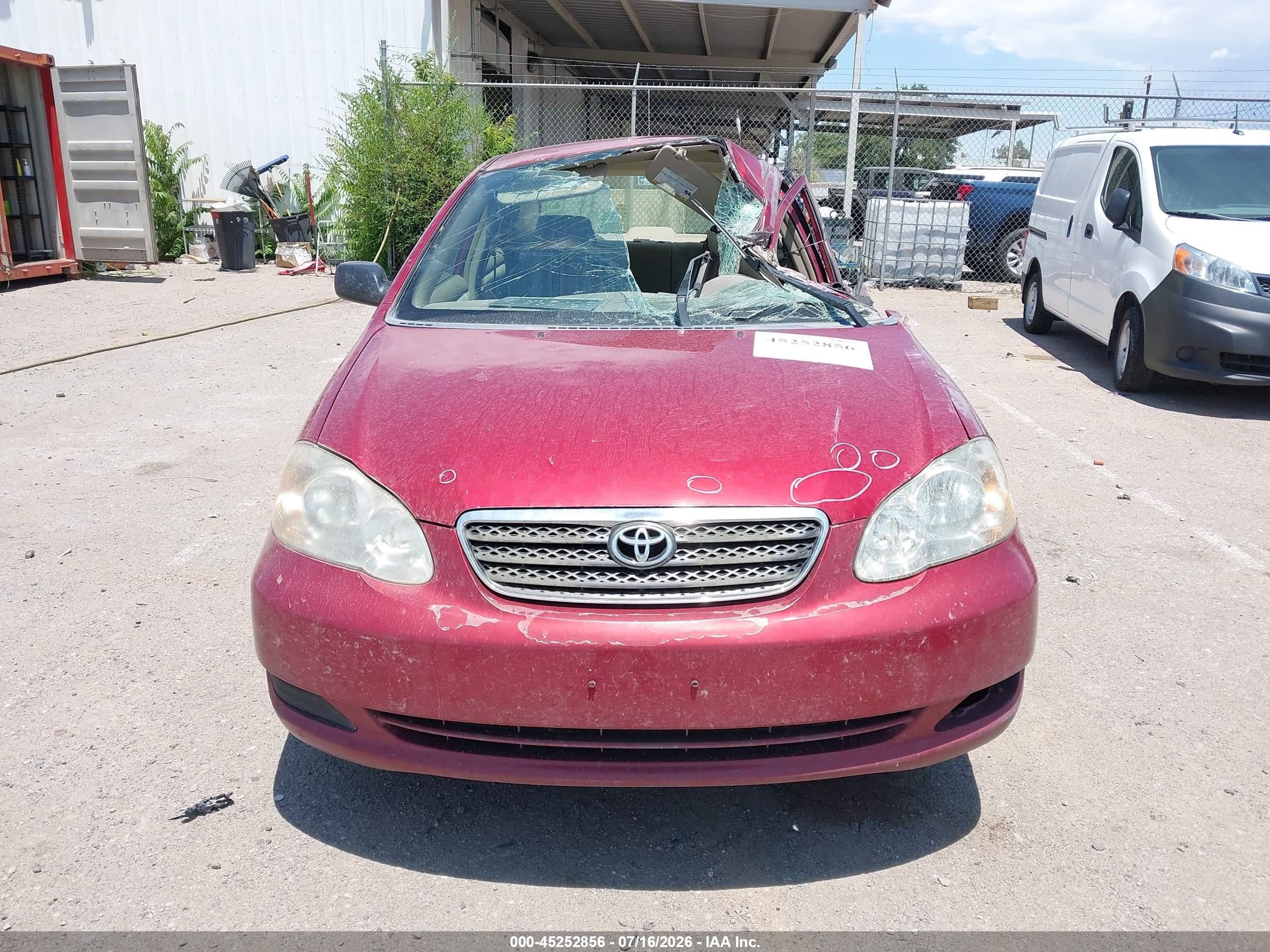2008 Toyota Corolla Ce Red vin: 2T1BR32E38C934843