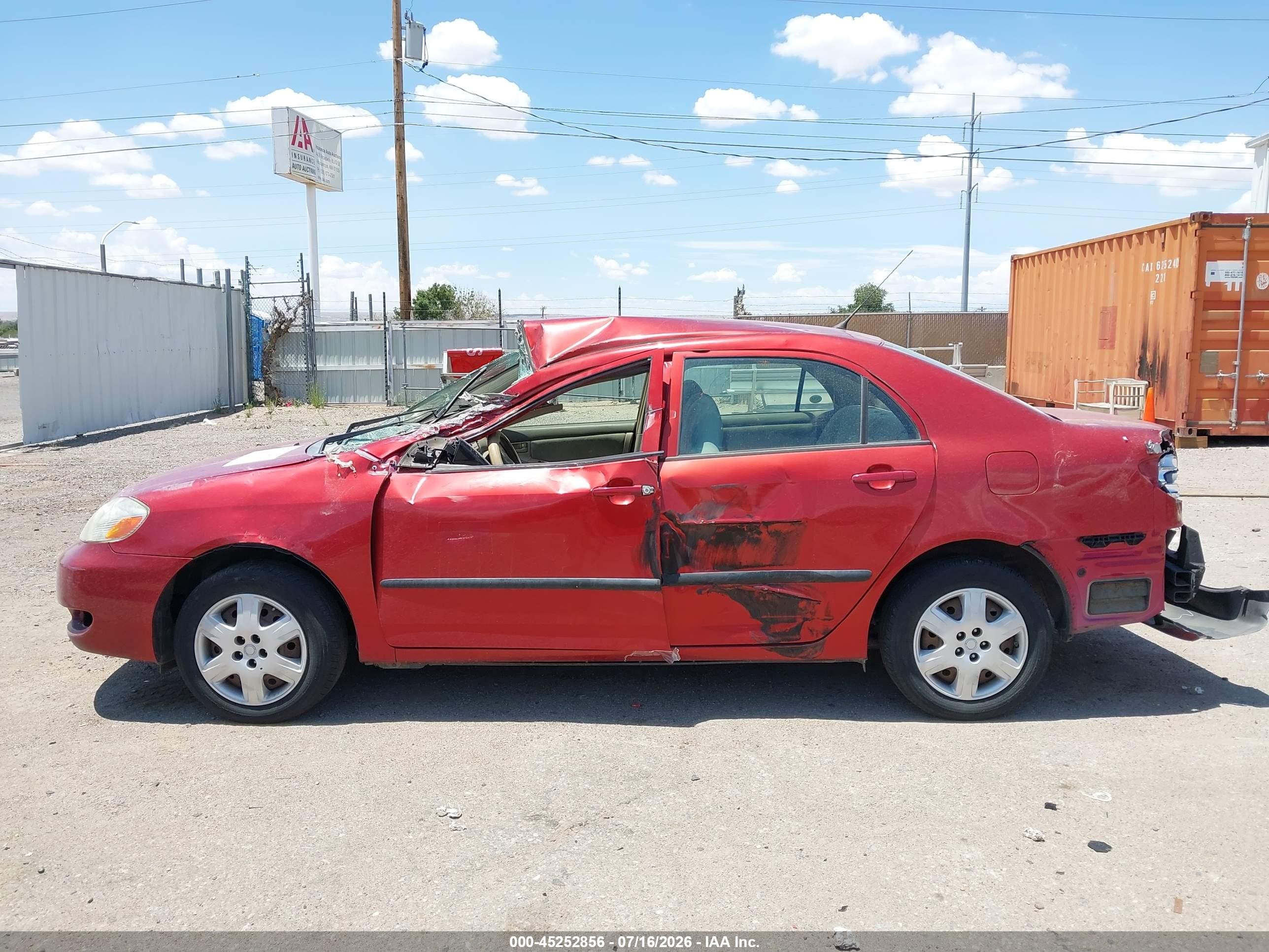2008 Toyota Corolla Ce Red vin: 2T1BR32E38C934843