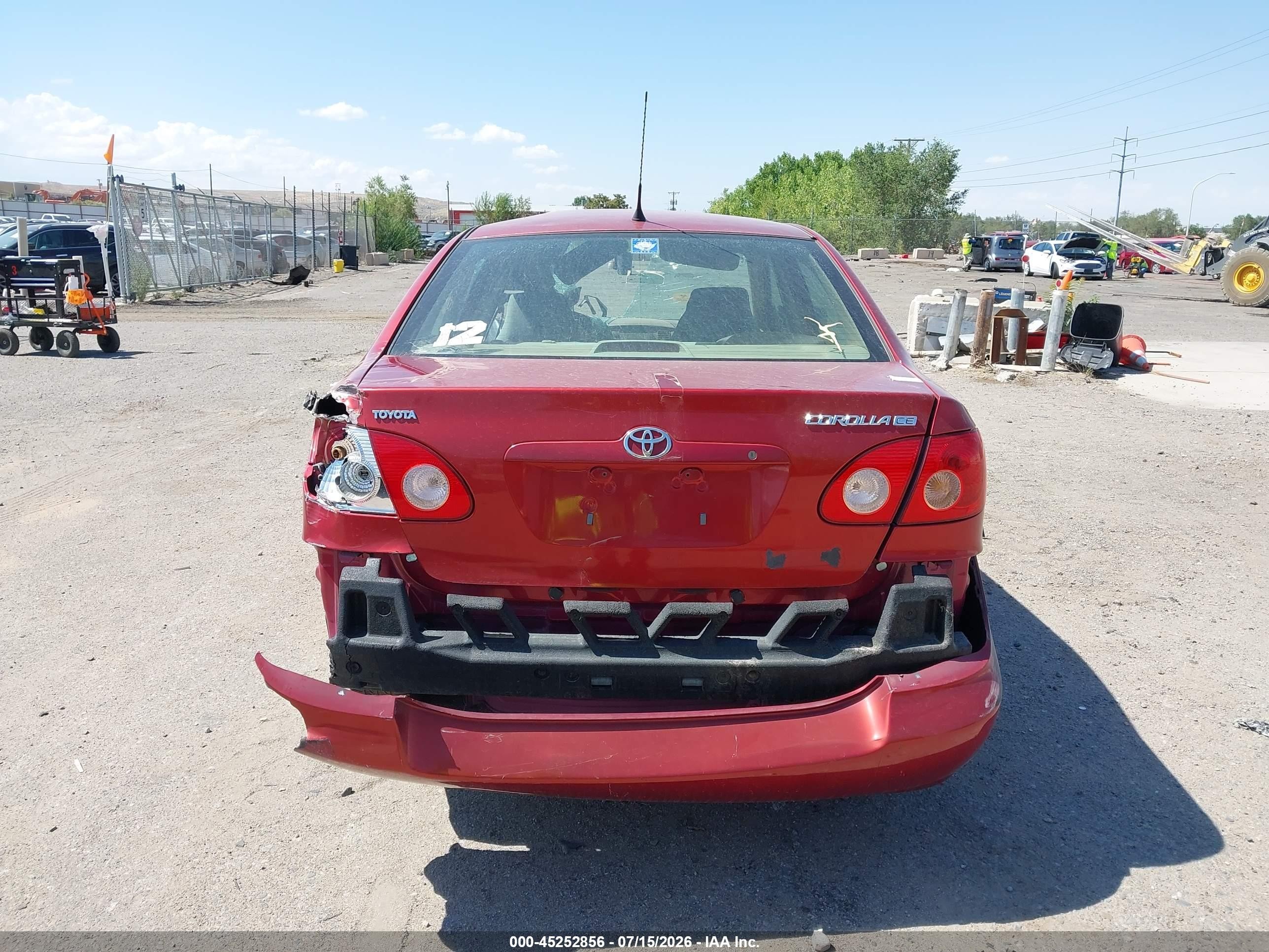 2008 Toyota Corolla Ce Red vin: 2T1BR32E38C934843