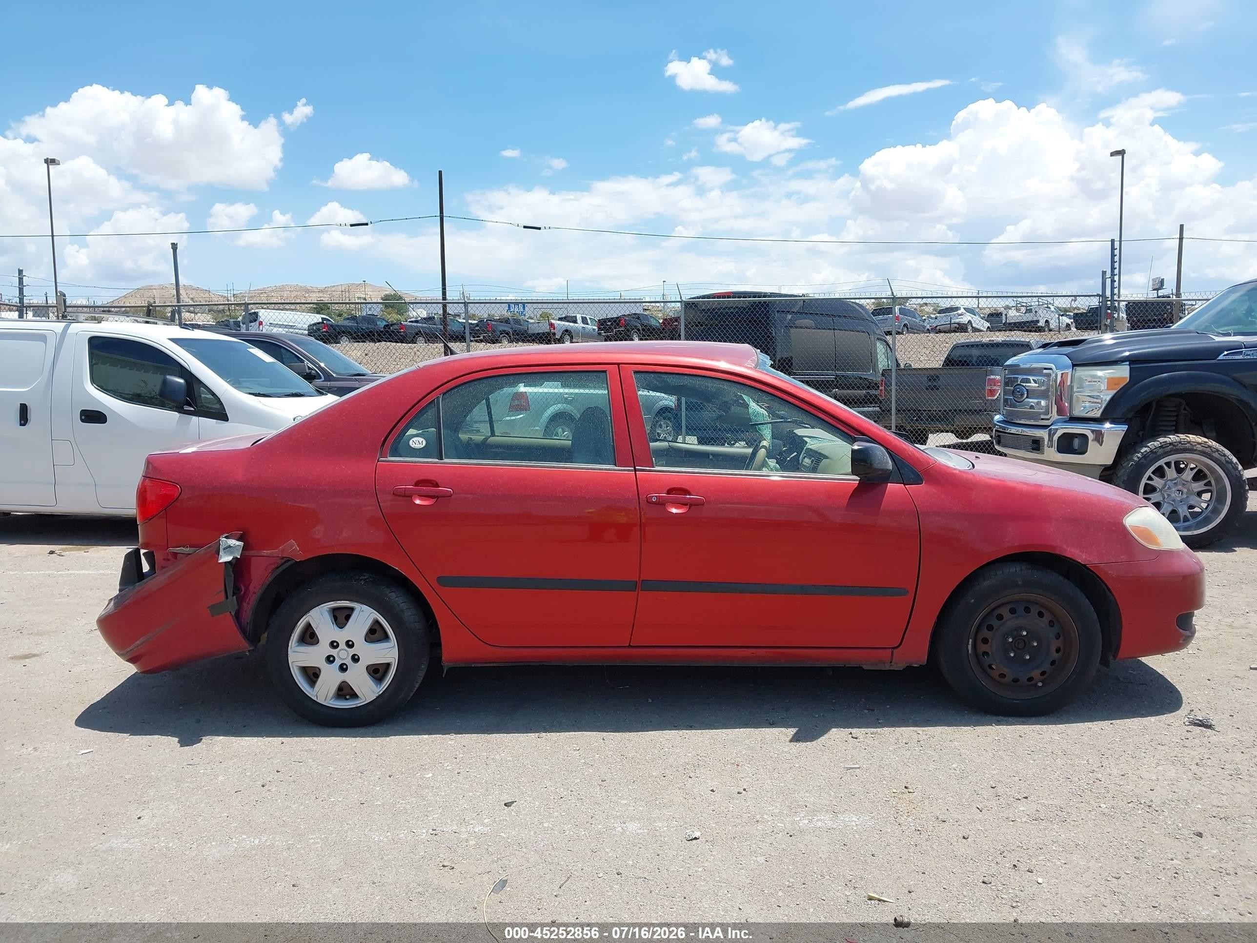 2008 Toyota Corolla Ce Red vin: 2T1BR32E38C934843