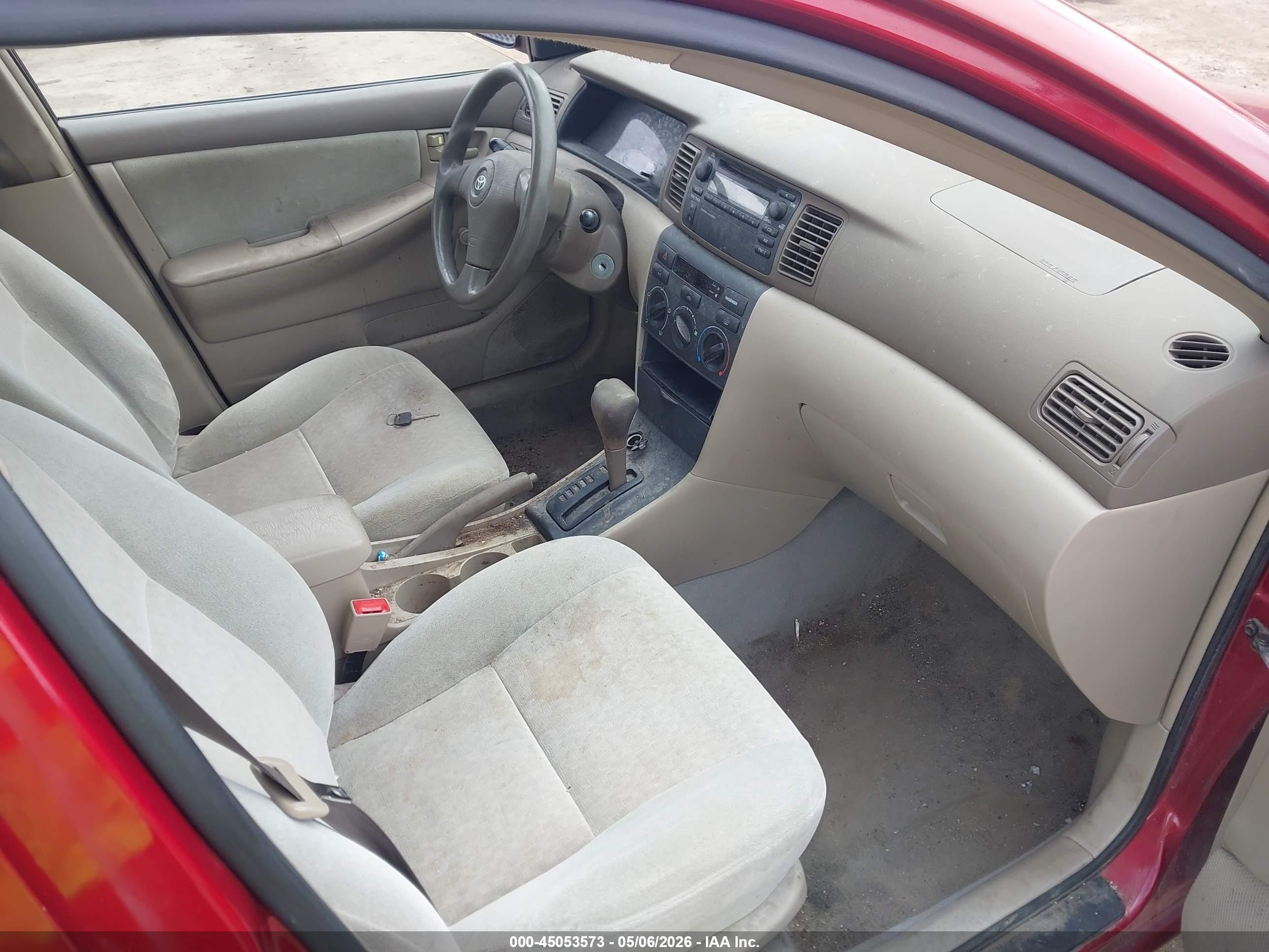 2003 Toyota Corolla Ce Red vin: 2T1BR32E43C012767