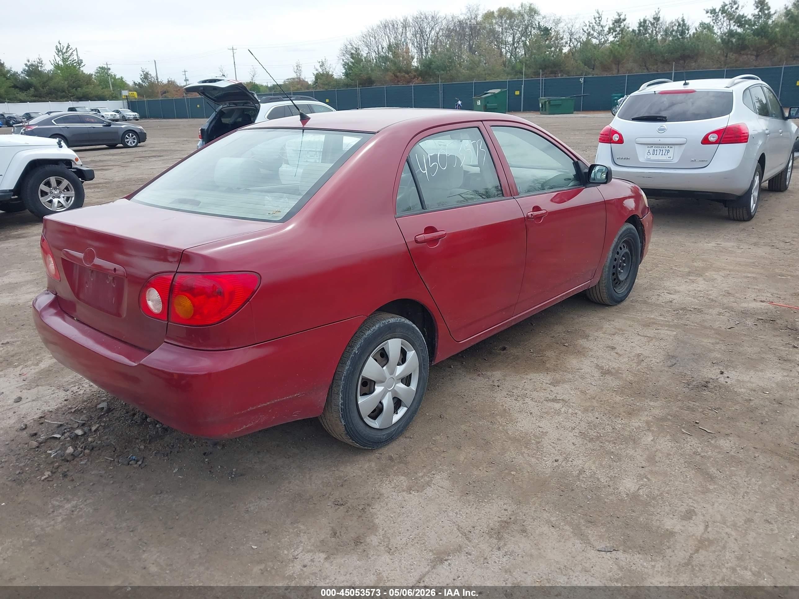 2003 Toyota Corolla Ce Red vin: 2T1BR32E43C012767