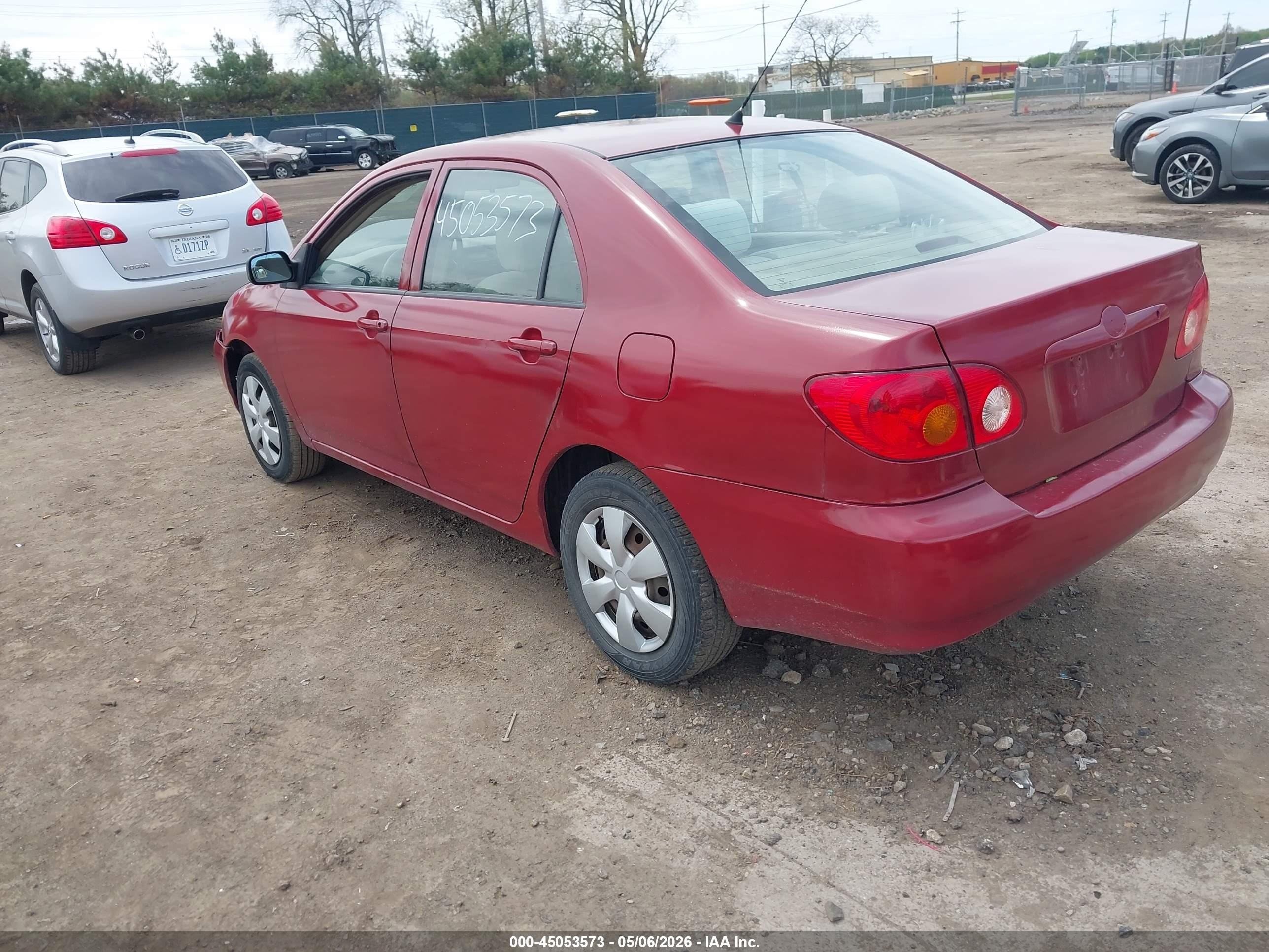 2003 Toyota Corolla Ce Red vin: 2T1BR32E43C012767