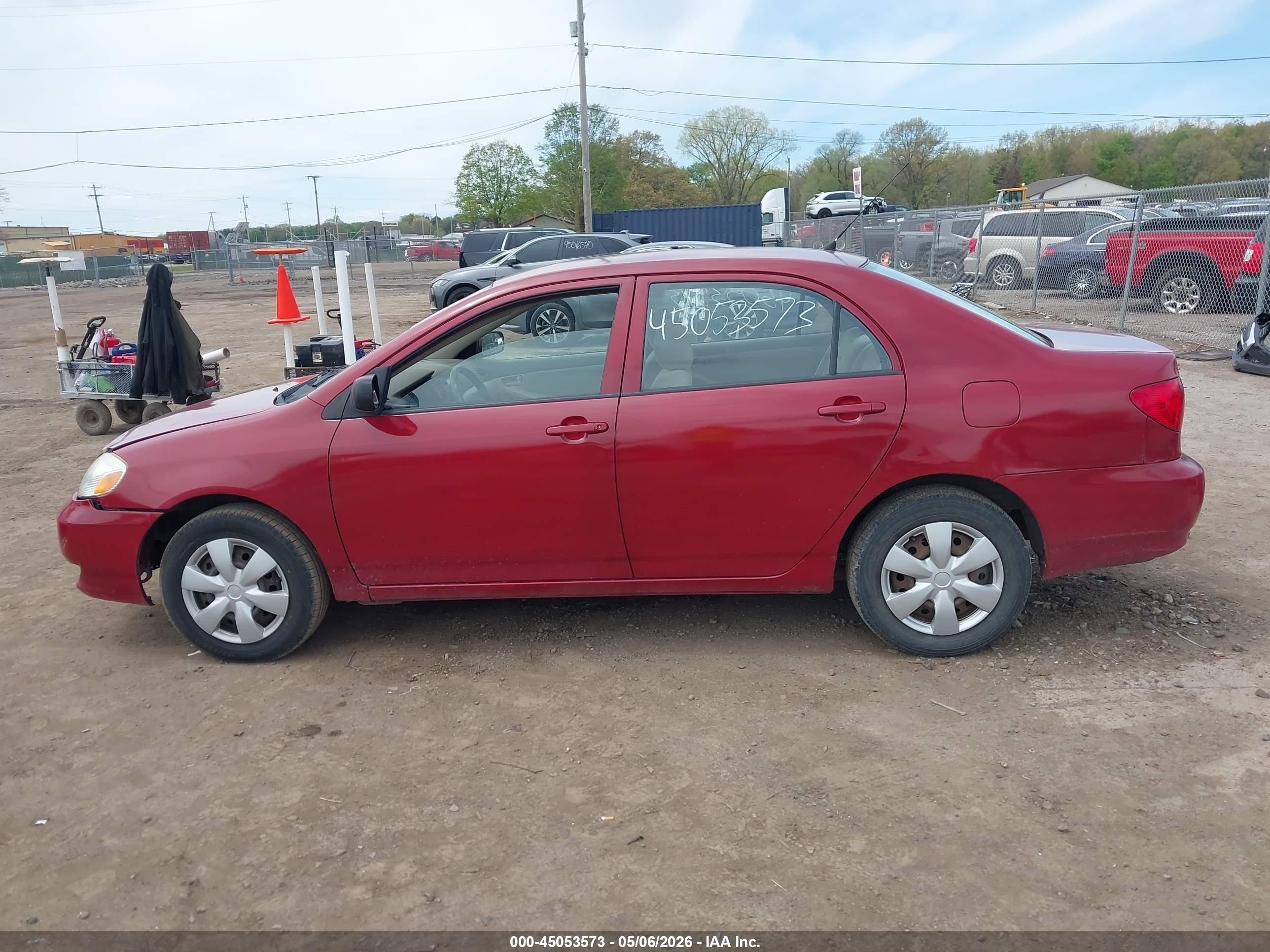 2003 Toyota Corolla Ce Red vin: 2T1BR32E43C012767